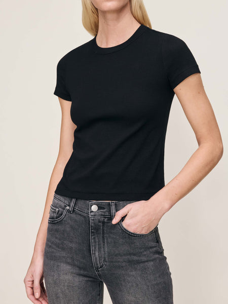 Shrunken Tee | Black | DL1961 Premium Denim