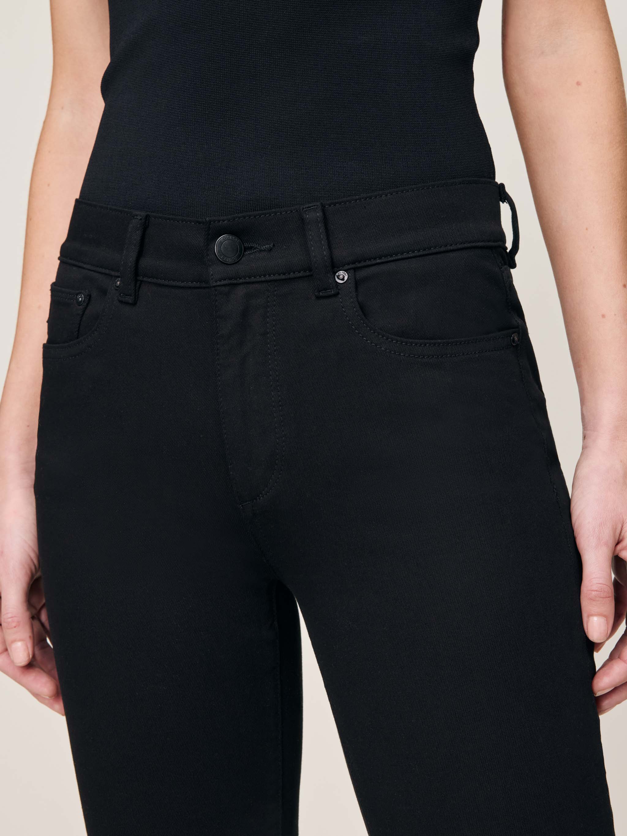 women's straight black jean