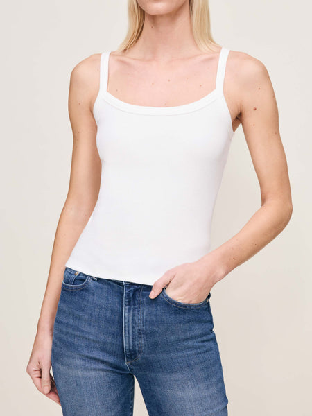 Ribbed Tank | White | DL1961 Premium Denim