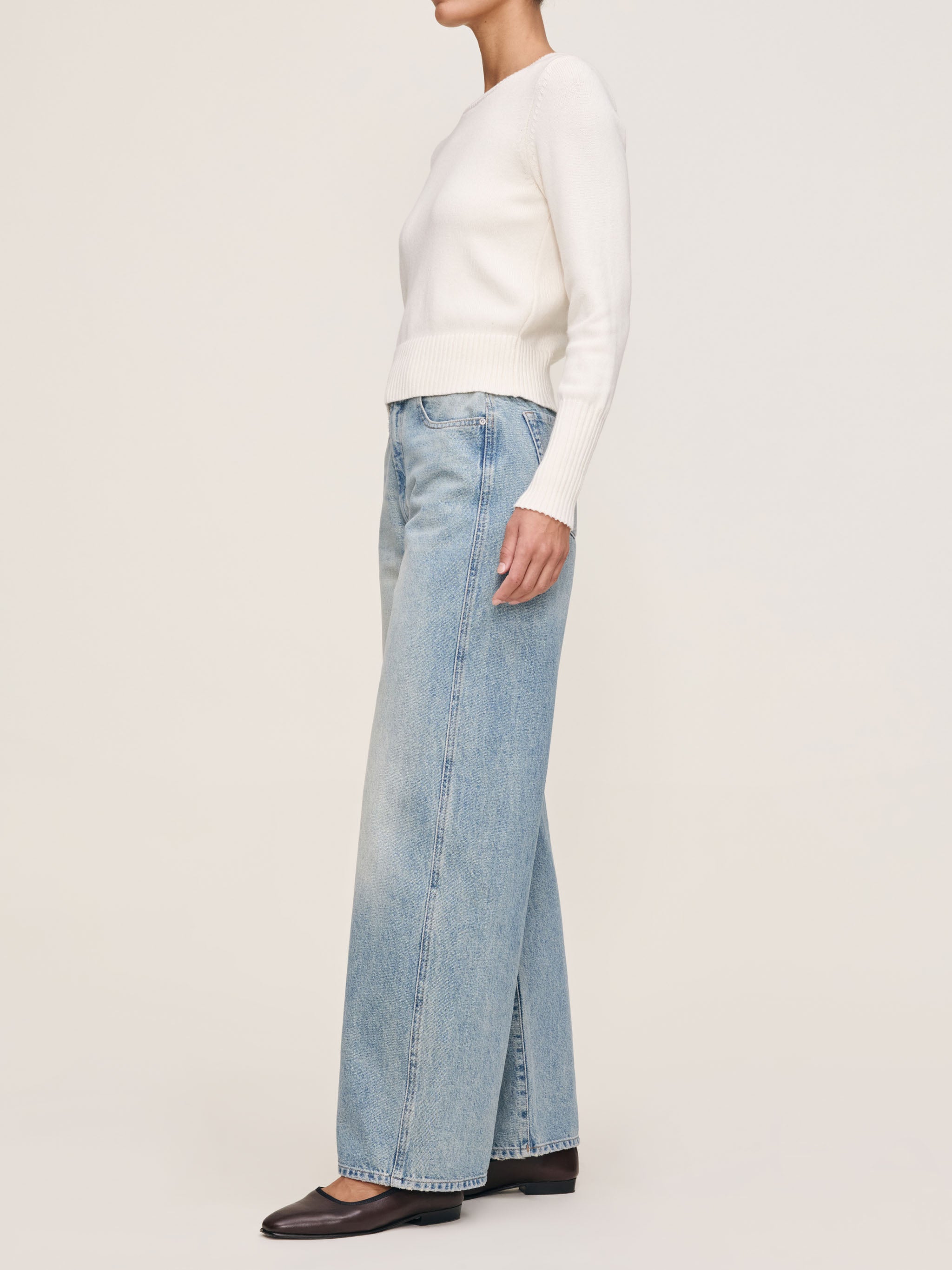 women's barrel blue jean