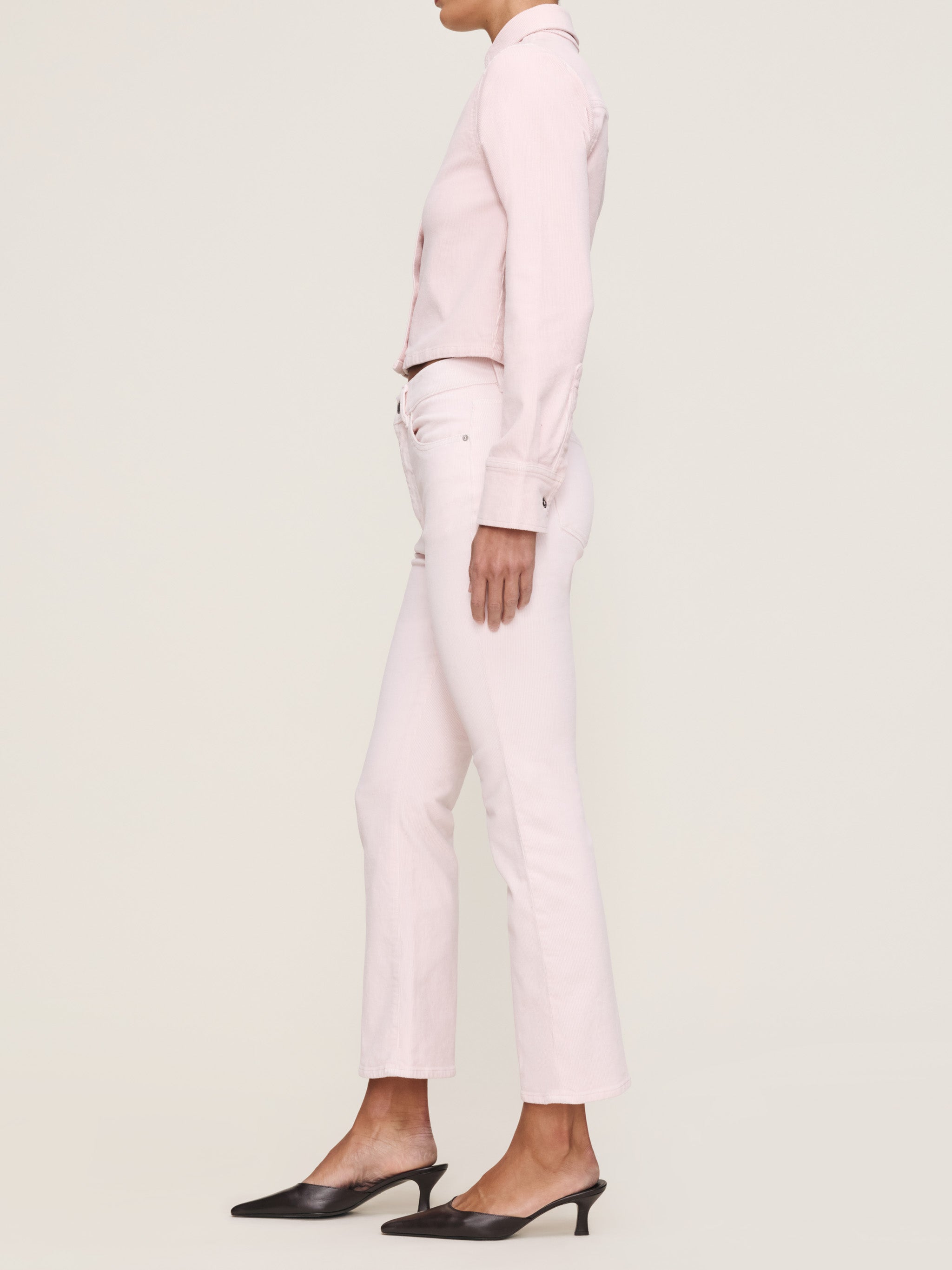 women's shirt pink denim