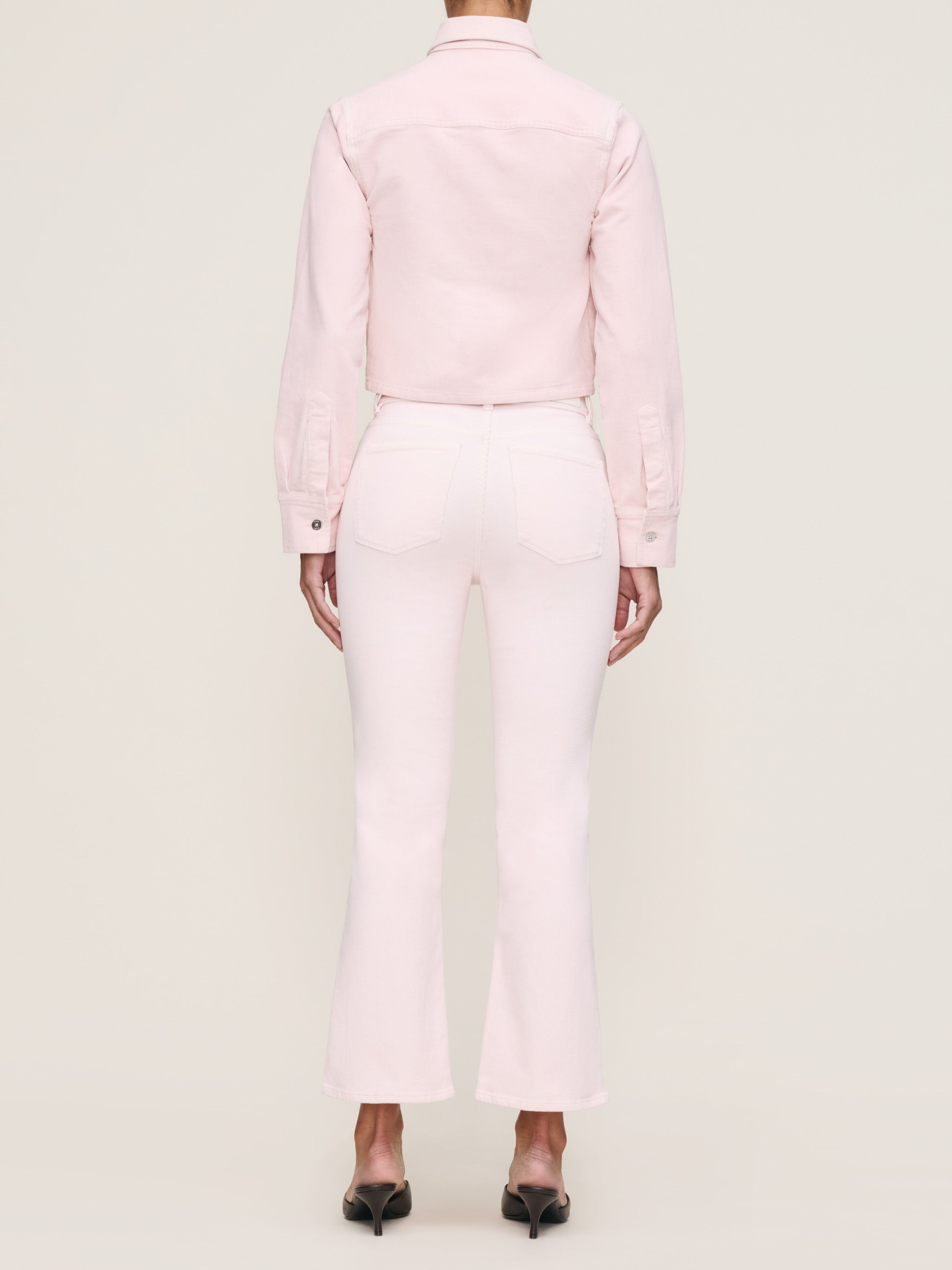 women's shirt pink denim