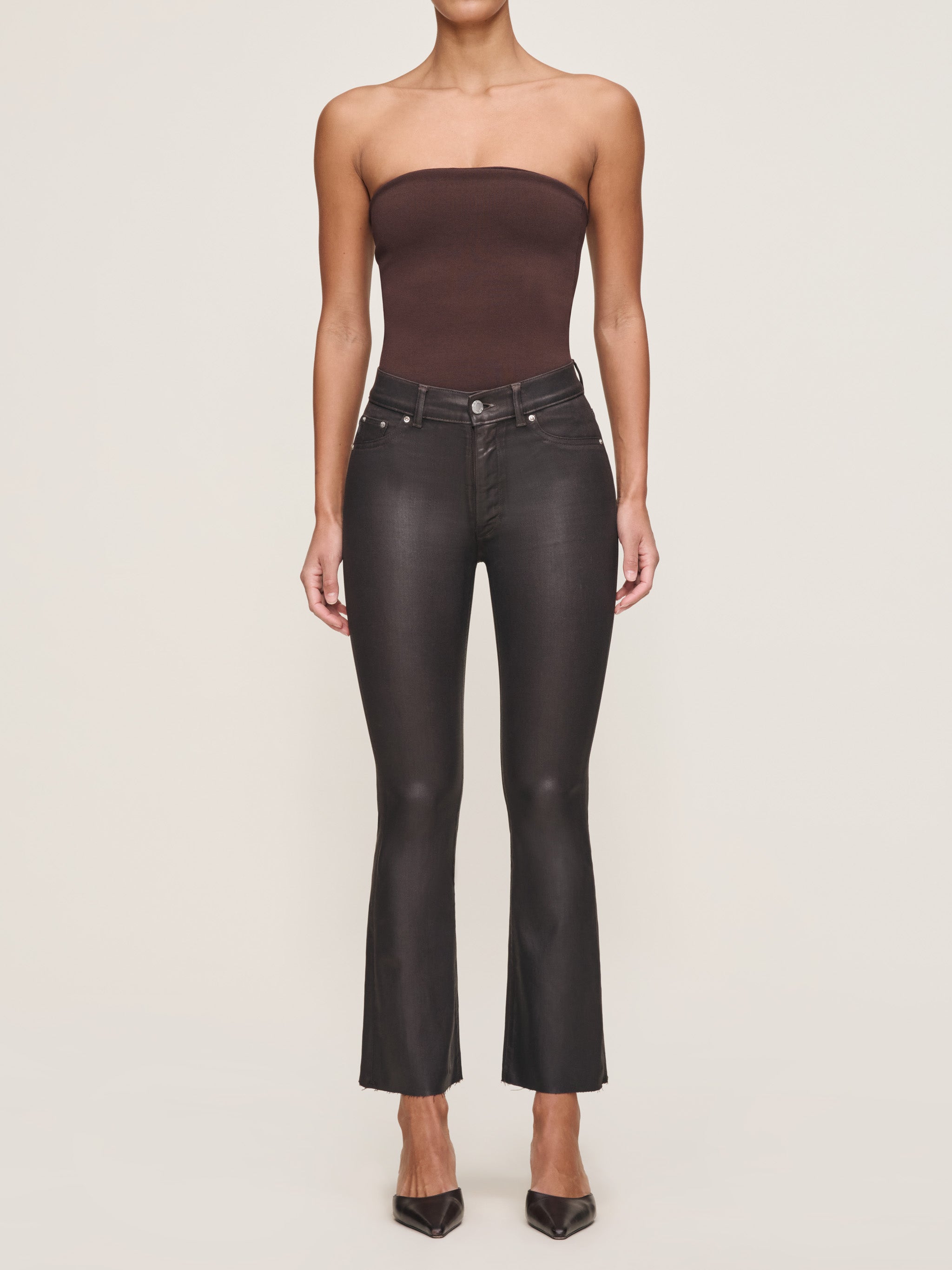 Bridget Boot High Rise Instasculpt™ Crop Jeans | Chocolate Coated