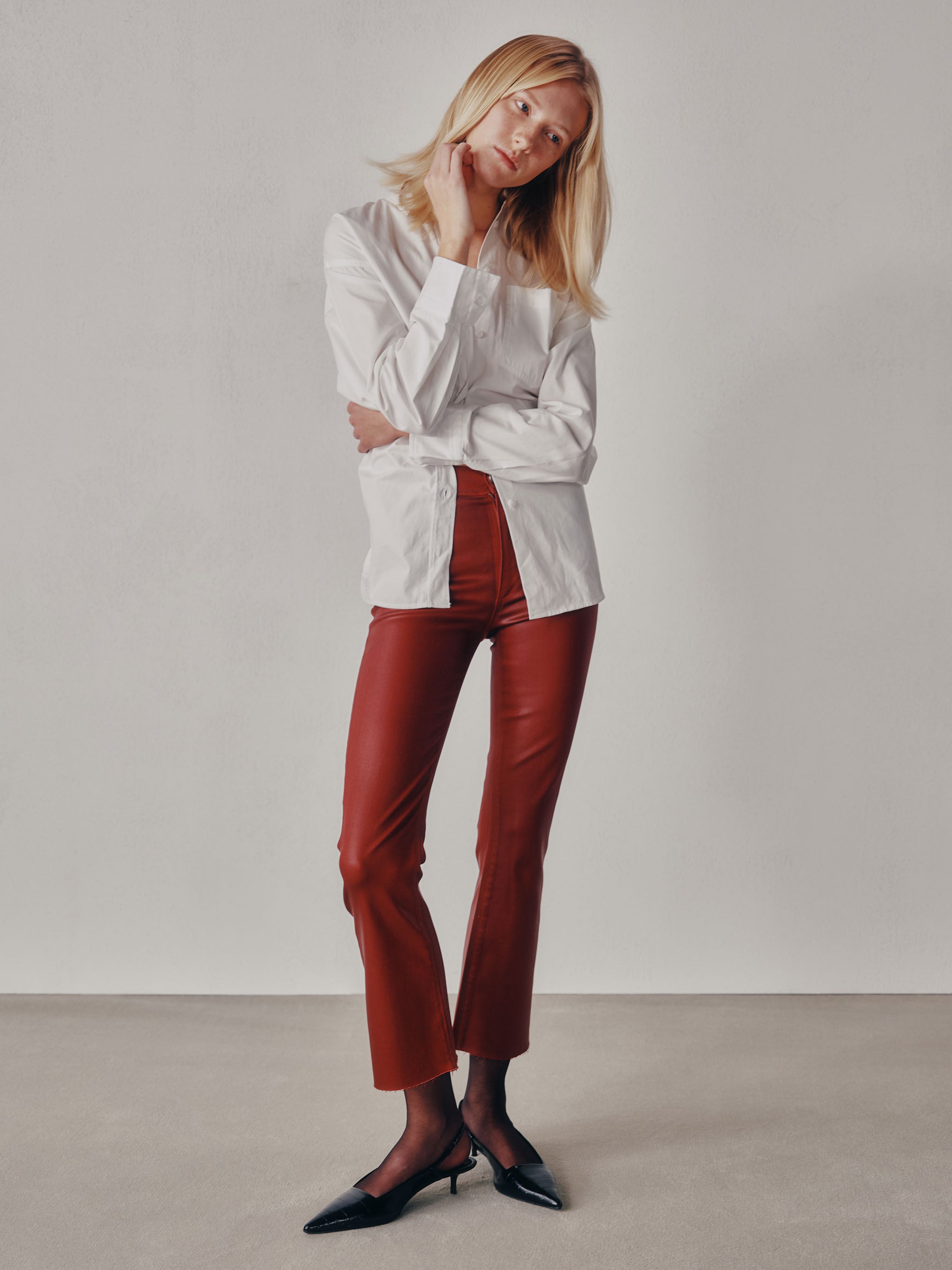 Bridget Boot High Rise Instasculpt™ Crop Jeans | Cherry Coated