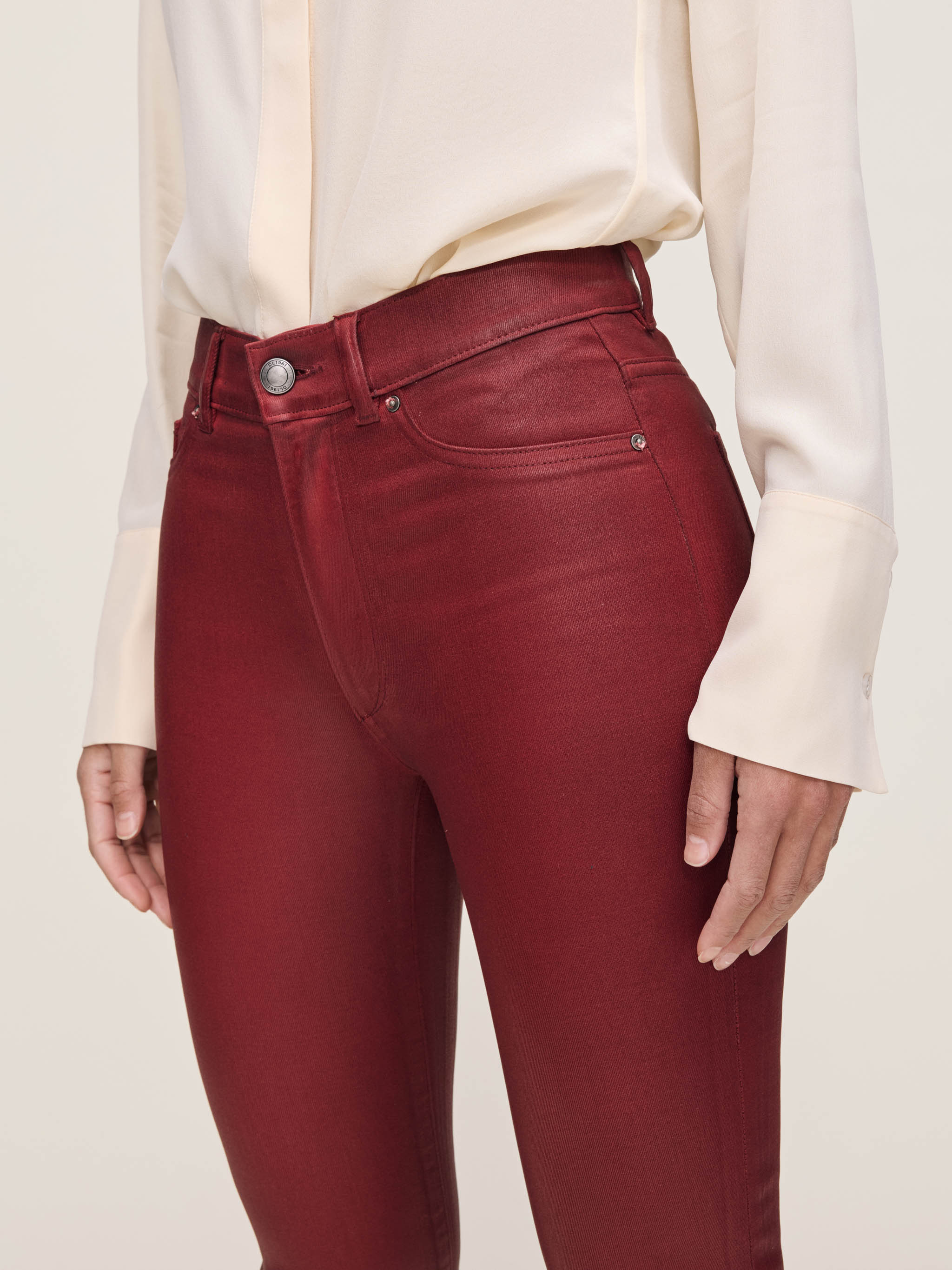 Bridget Boot High Rise Instasculpt™ Crop Jeans | Cherry Coated