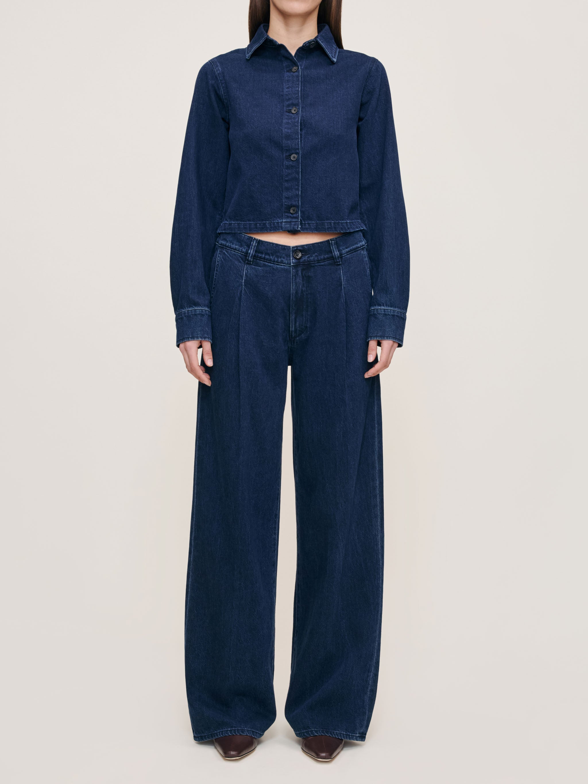 women's shirt blue jean