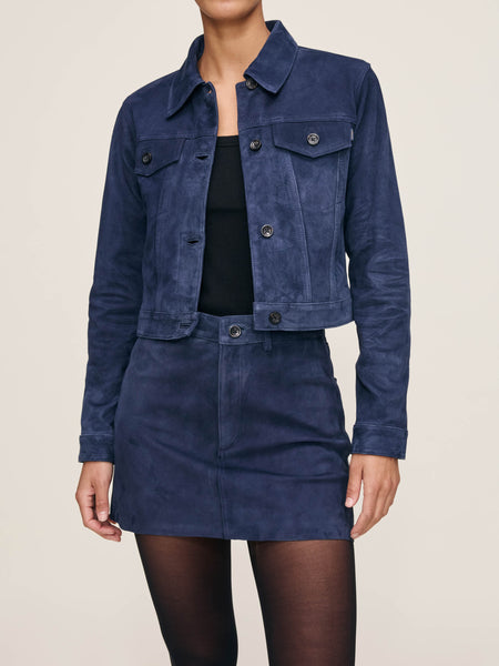 Vika Jacket | Navy Suede | DL1961 Premium Denim
