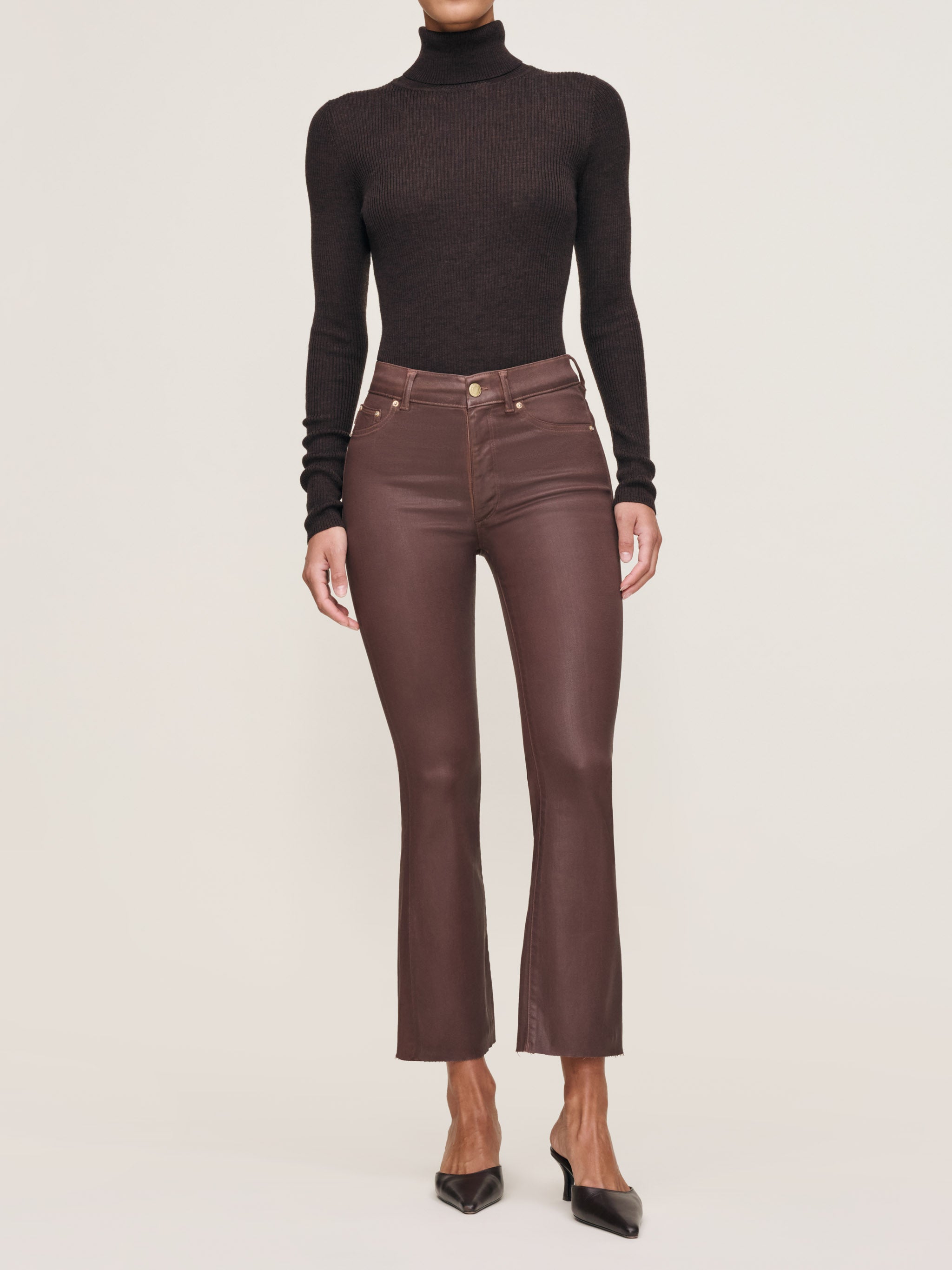 Bridget Boot High Rise Instasculpt™ Crop Jeans | Toffee Coated