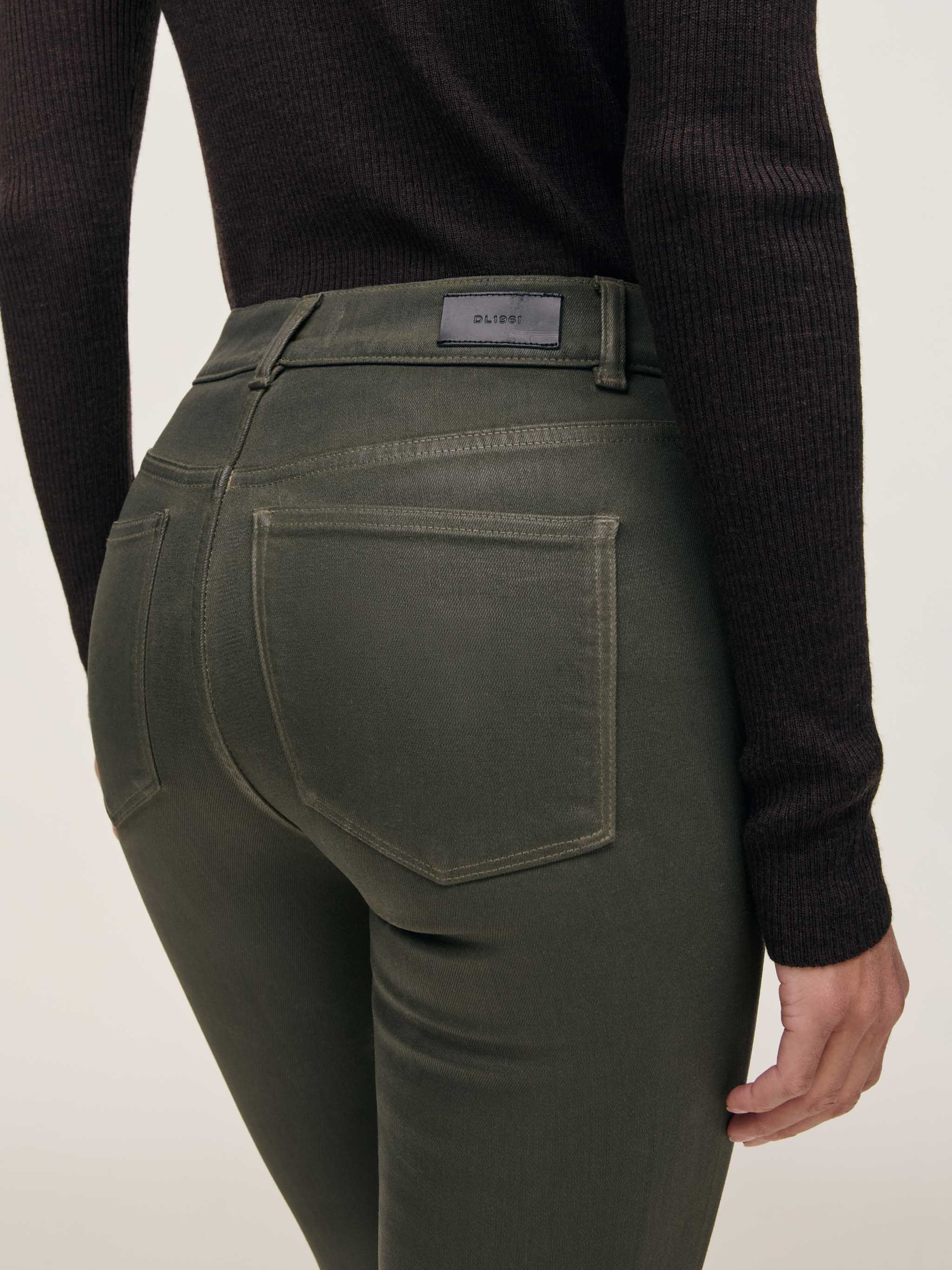 Bridget Boot High Rise Instasculpt™ Crop Jeans | Moss Coated