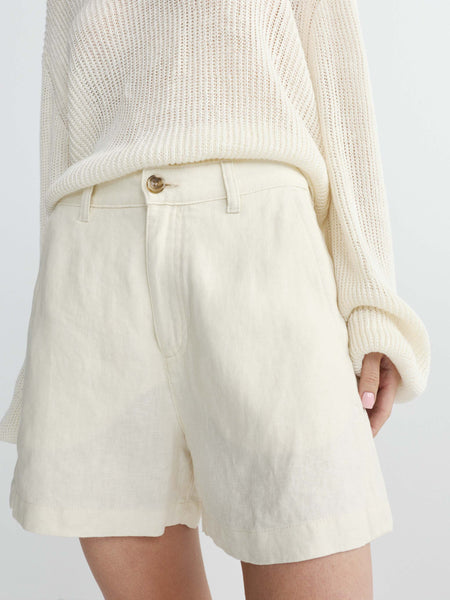 Taylor Relaxed Linen Short in Flax — High Rise | DL1961 | DL1961