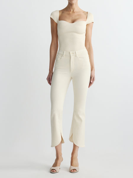 Bridget Boot Sculpting Jeans - Off-White High Rise Bootcut with 27