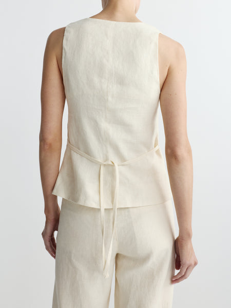 Mona Vest | Crema Linen | DL1961 Premium Denim