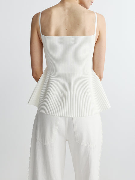 Peplum Tank Instasculpt™ Rib | White | DL1961 Premium Denim Peplum Tank Instasculpt™ Rib | White | DL1961 Premium Denim