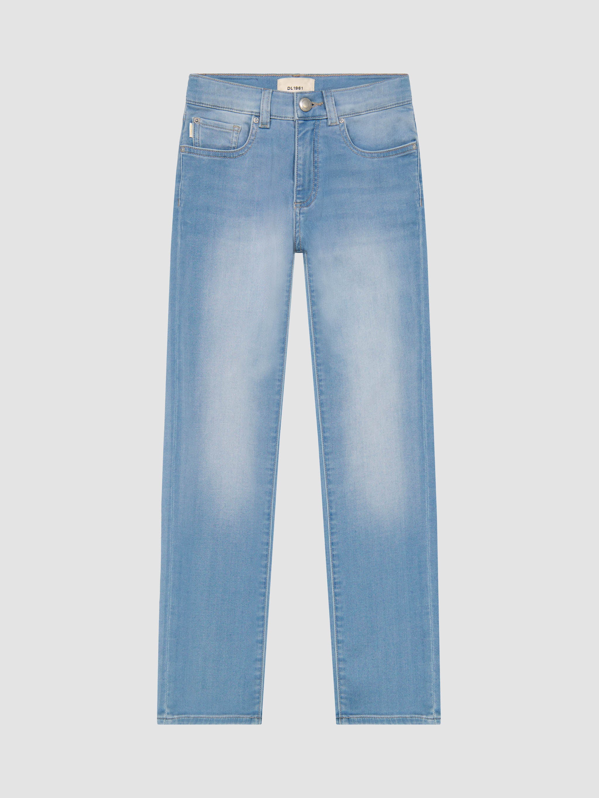 Boy's Slim Blue Knit Denim Pants