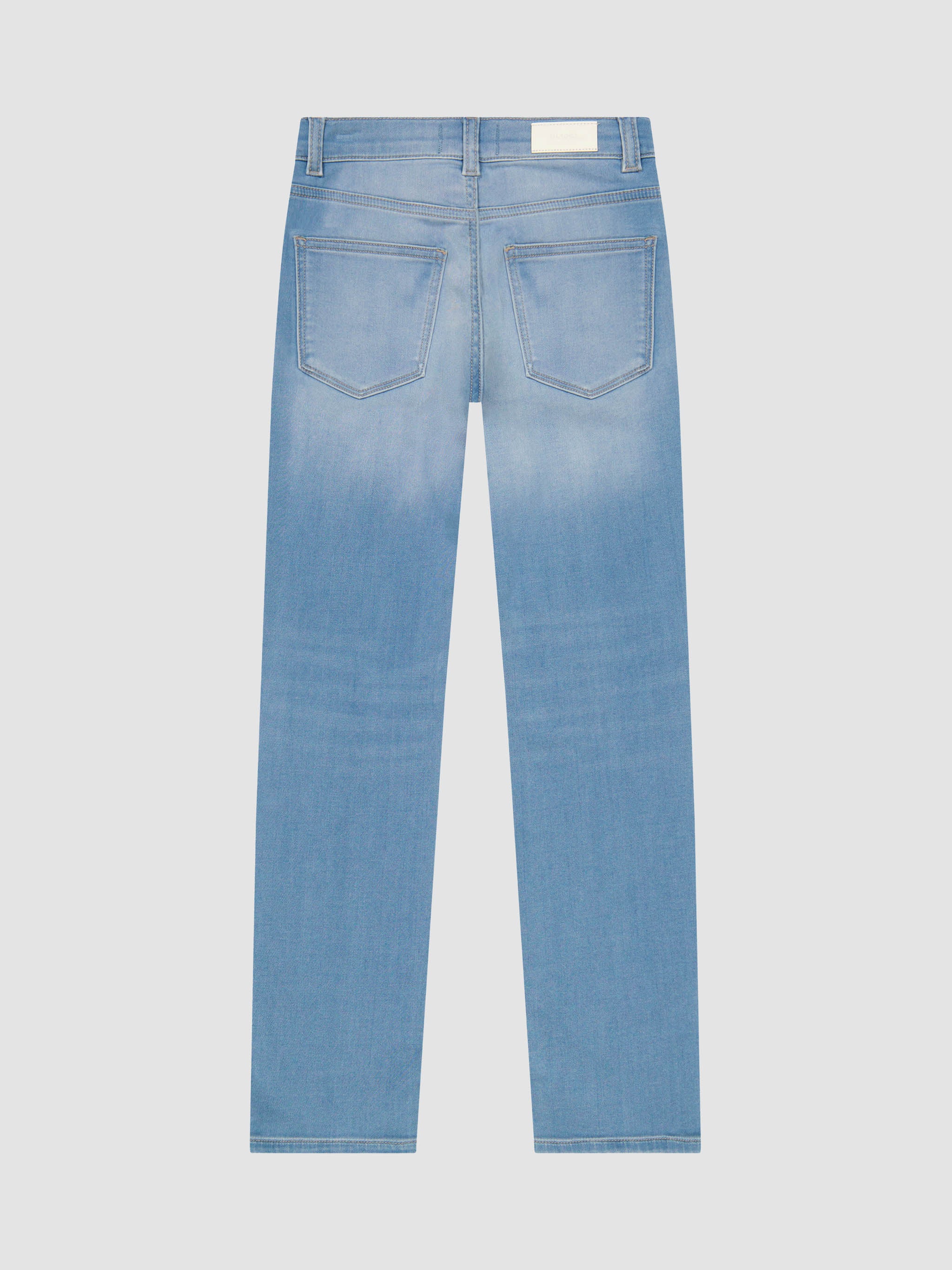 Boy's Slim Blue Knit Denim Pants