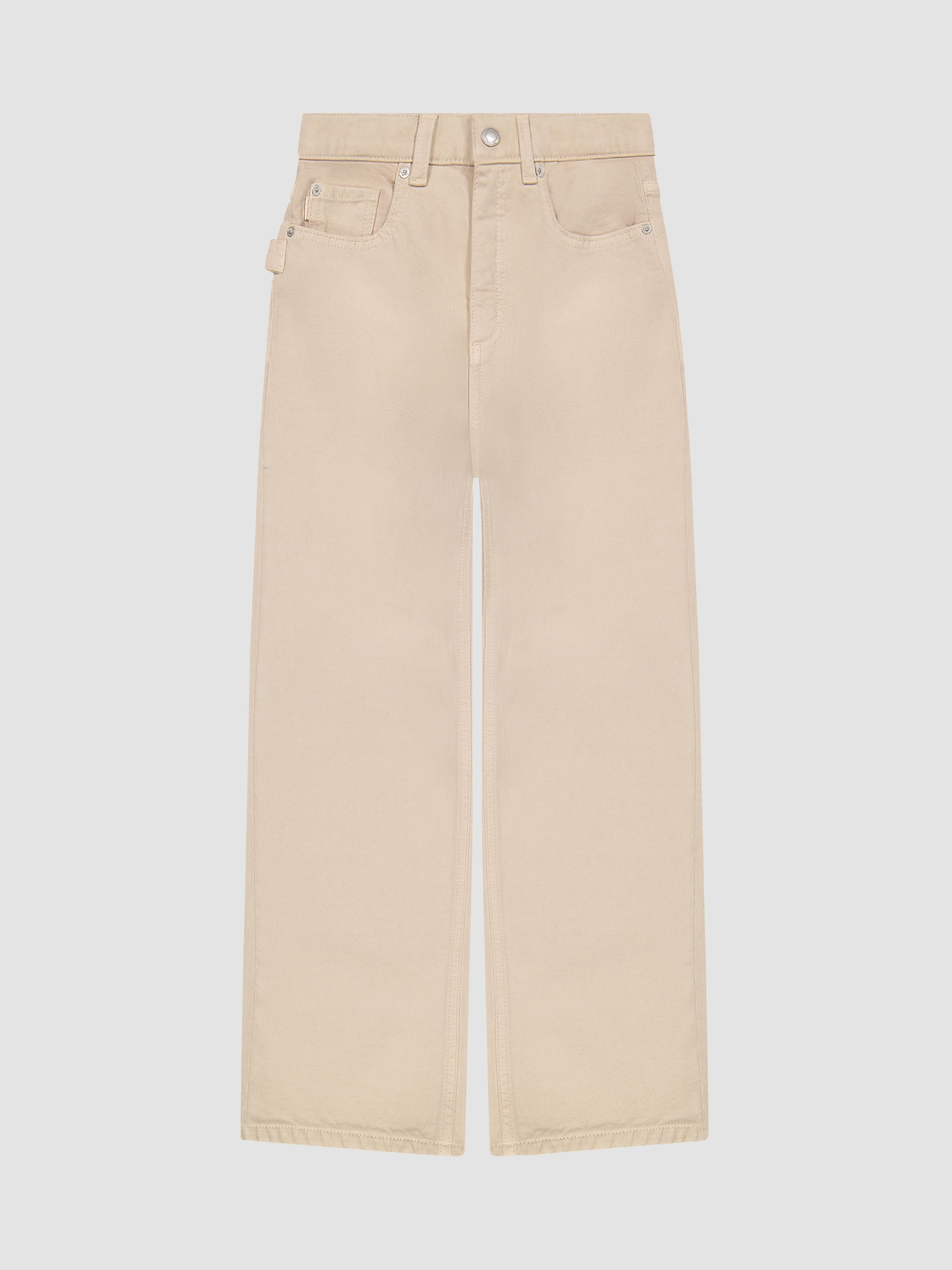 Boys' Beige Wide Leg Jeans