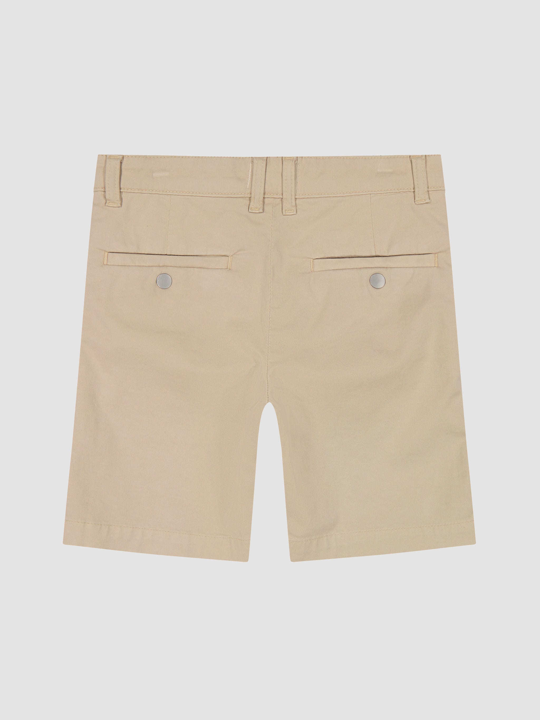 Boy's Light Beige Twill Shorts