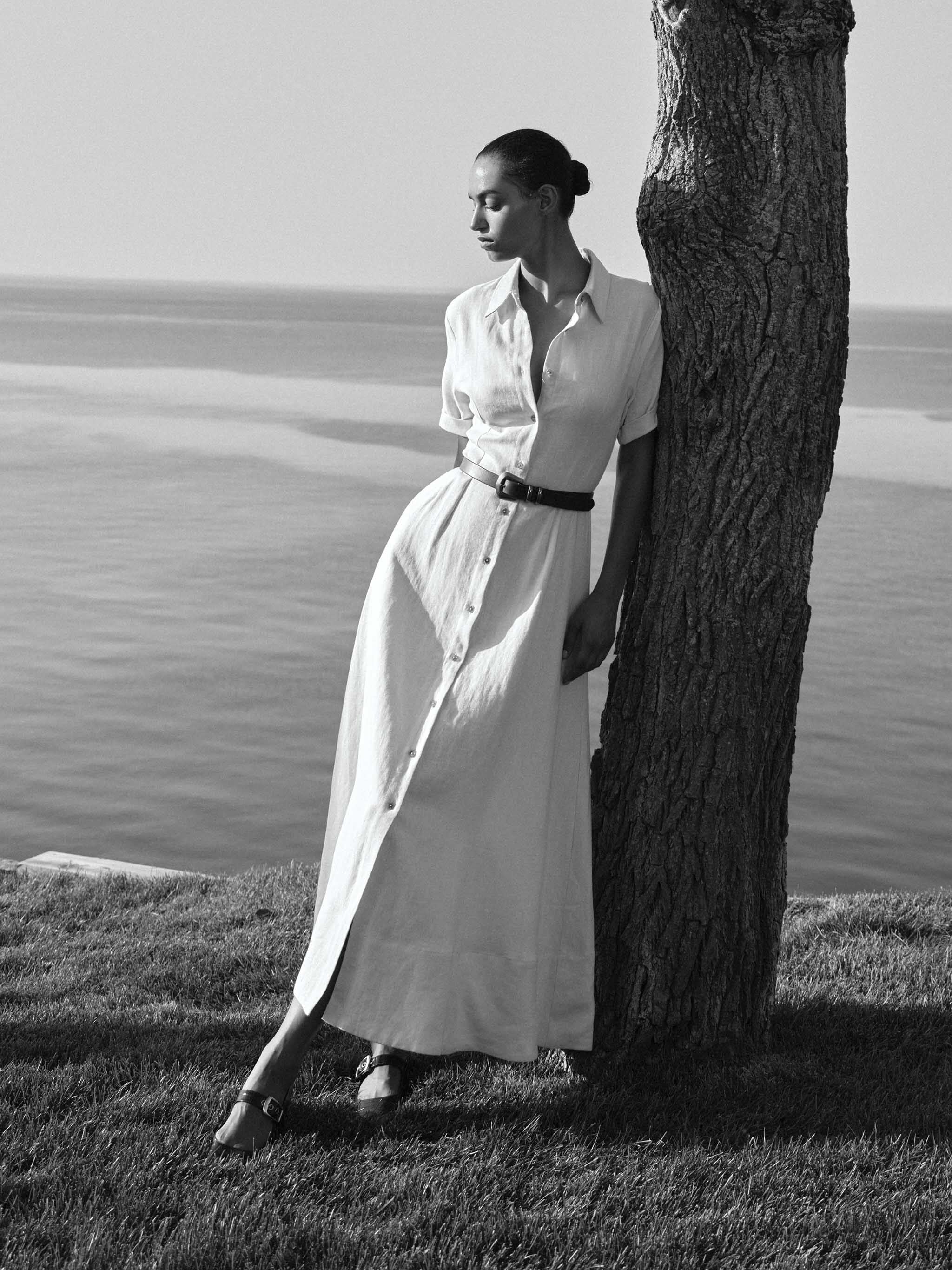 women's white dress