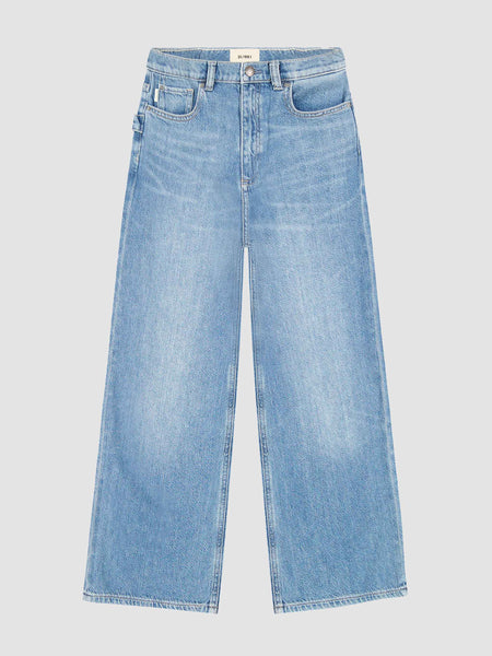 アニュアンス Wide leg denim light blue サイズ1 アニュアンス anuans Wide leg denim （LIGHT BLUE） -ファッション