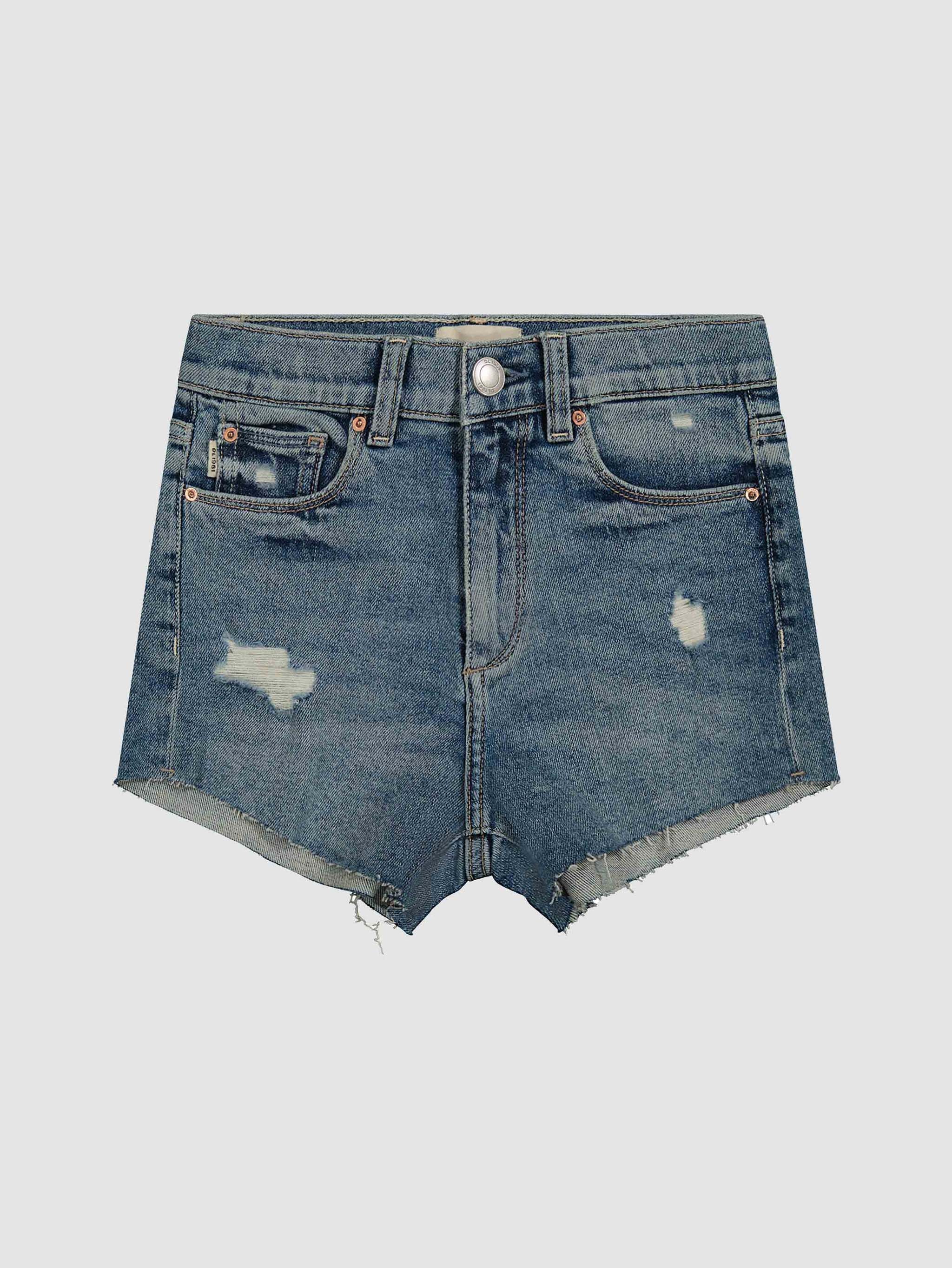 Girl's Blue Cutoff Denim Shorts