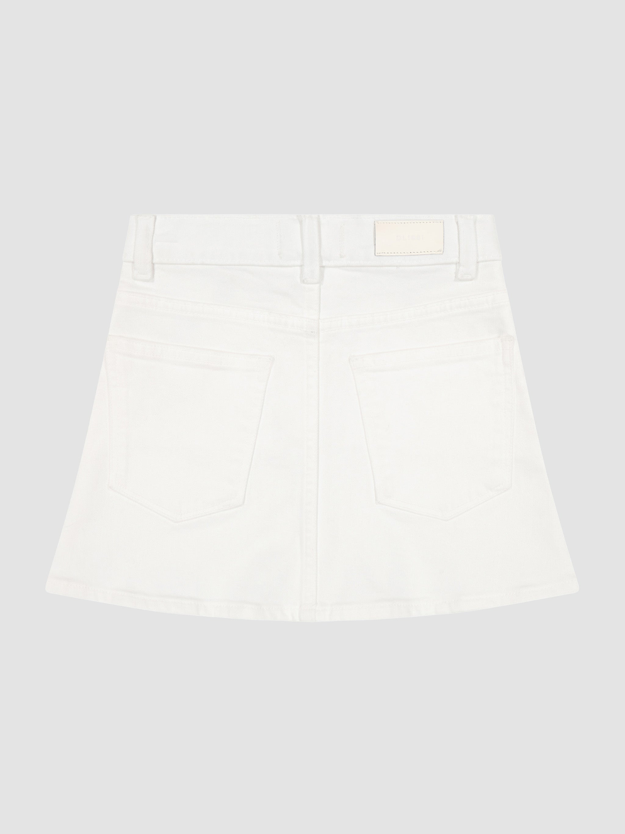Girl's White Denim Skirt