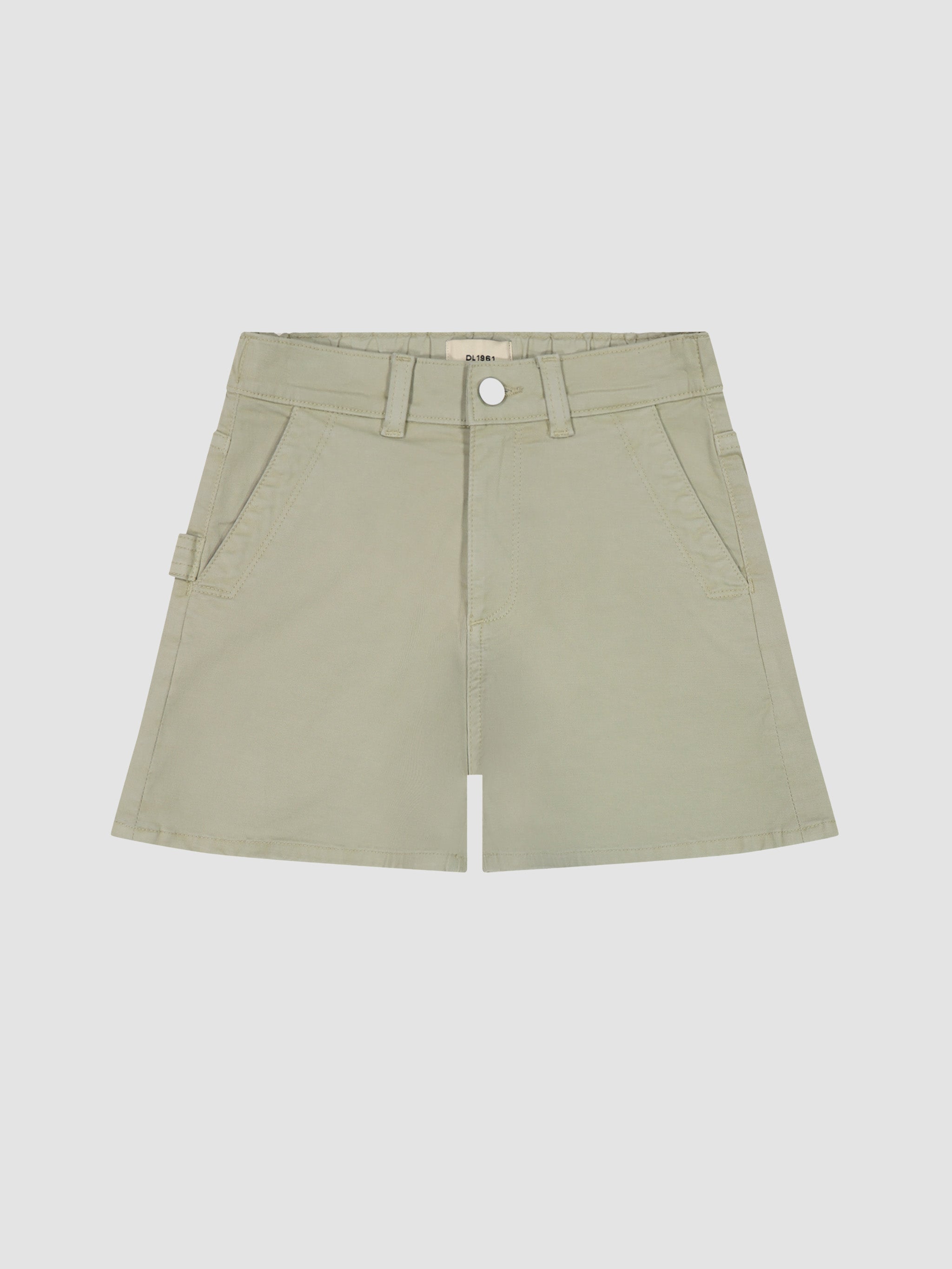 Girl's Green Twill Shorts