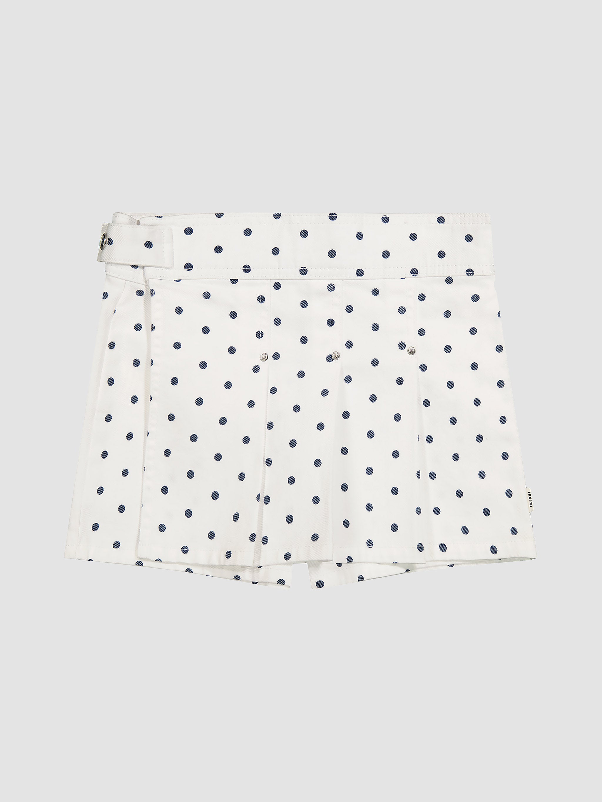 Girl's Blue and White Polka Dot Skort