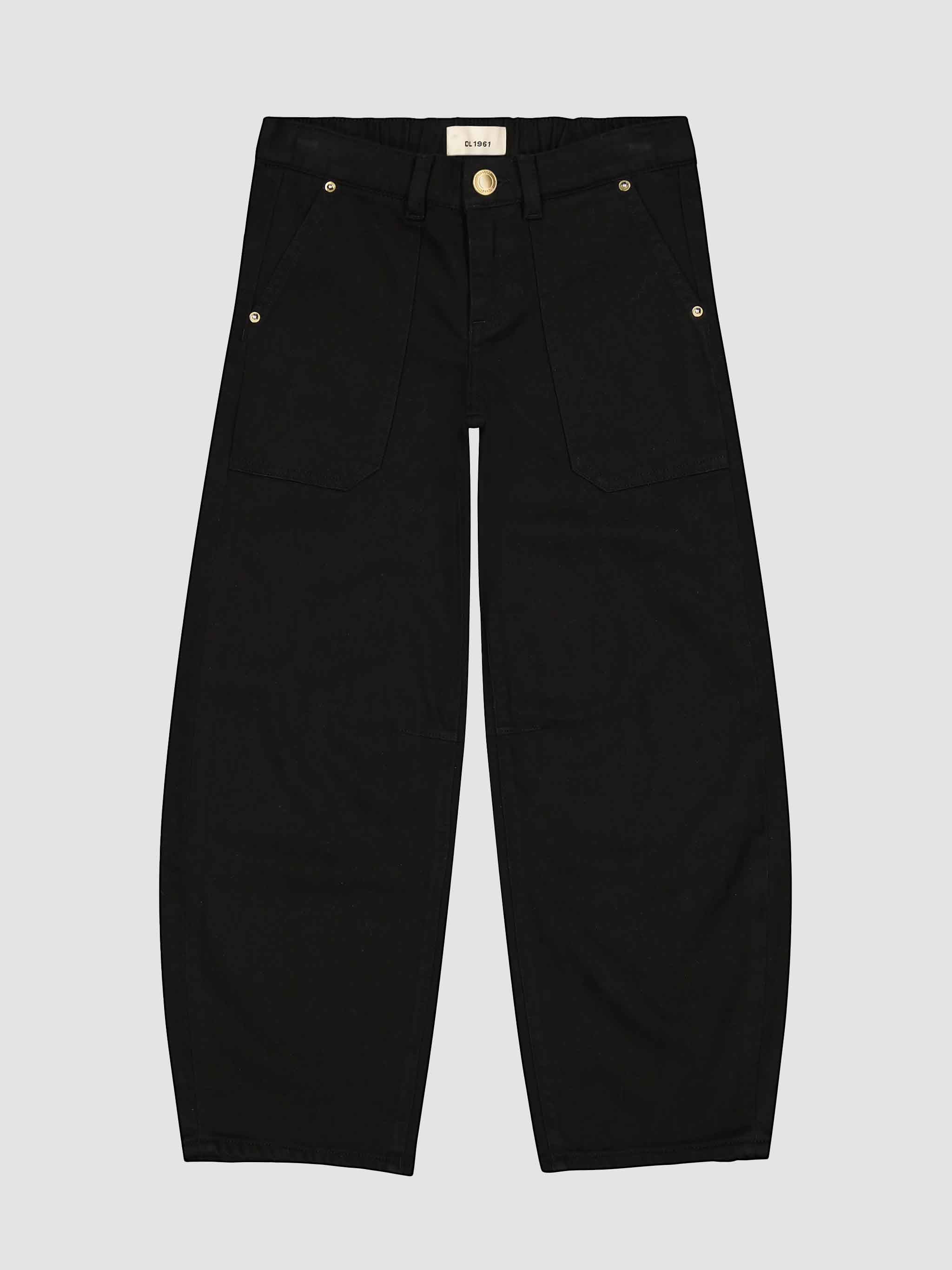 Lilia Barrel Pull-On Jeans |  Black