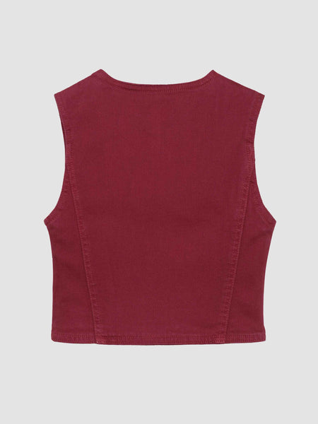 Zizi Vest | Crimson | DL1961 Premium Denim