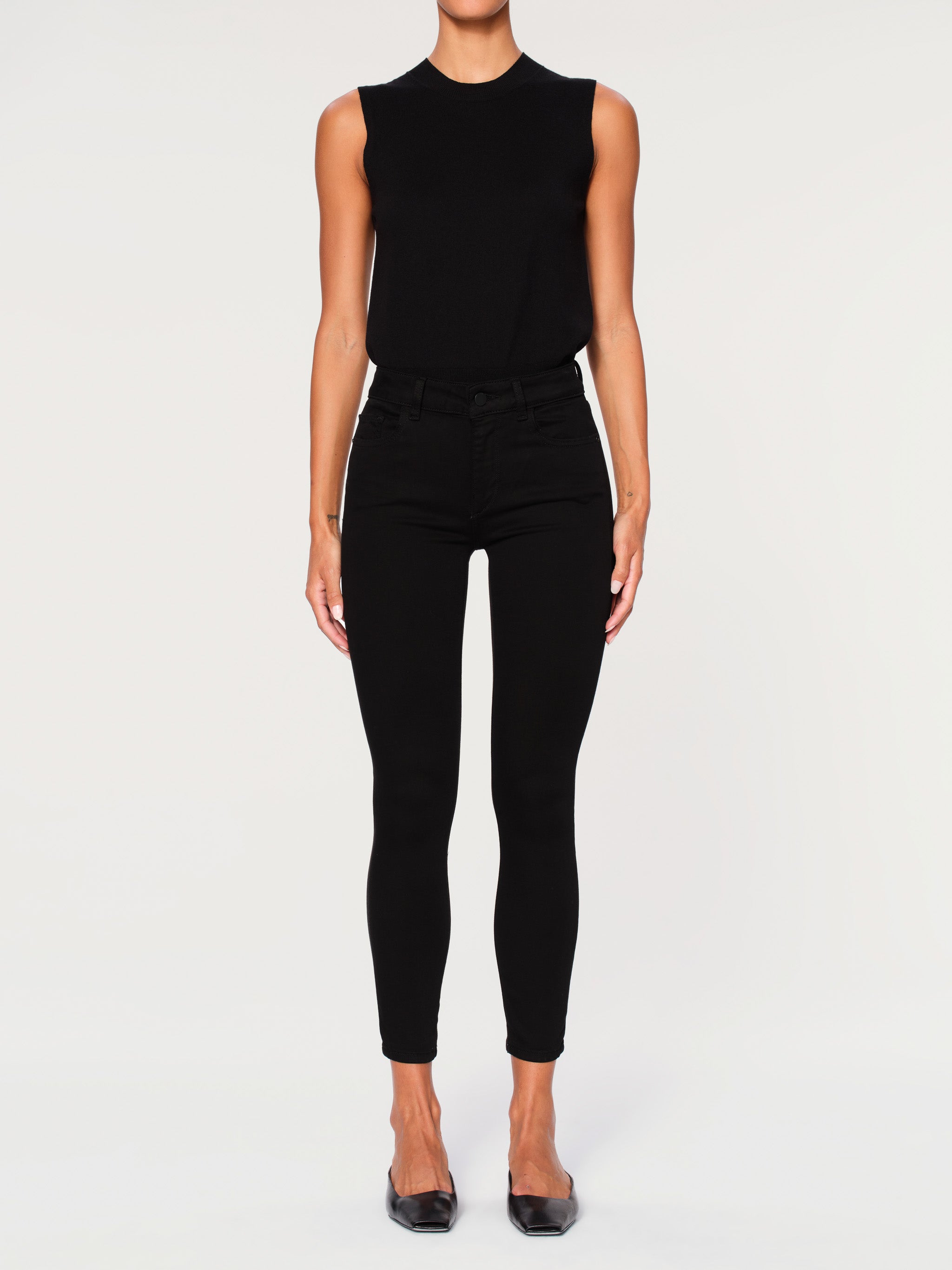 women's skinny black jean