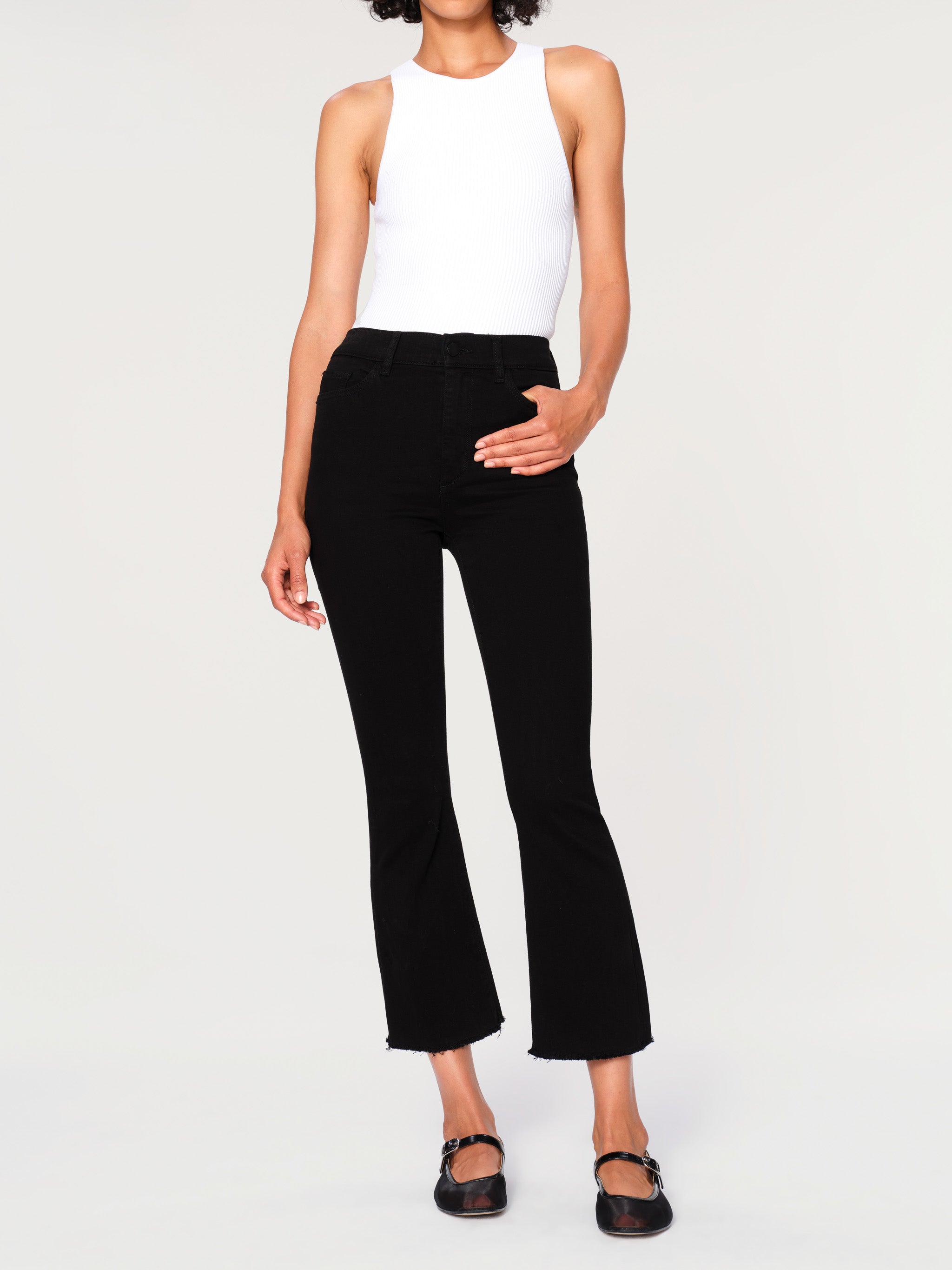 women's bootcut black jean