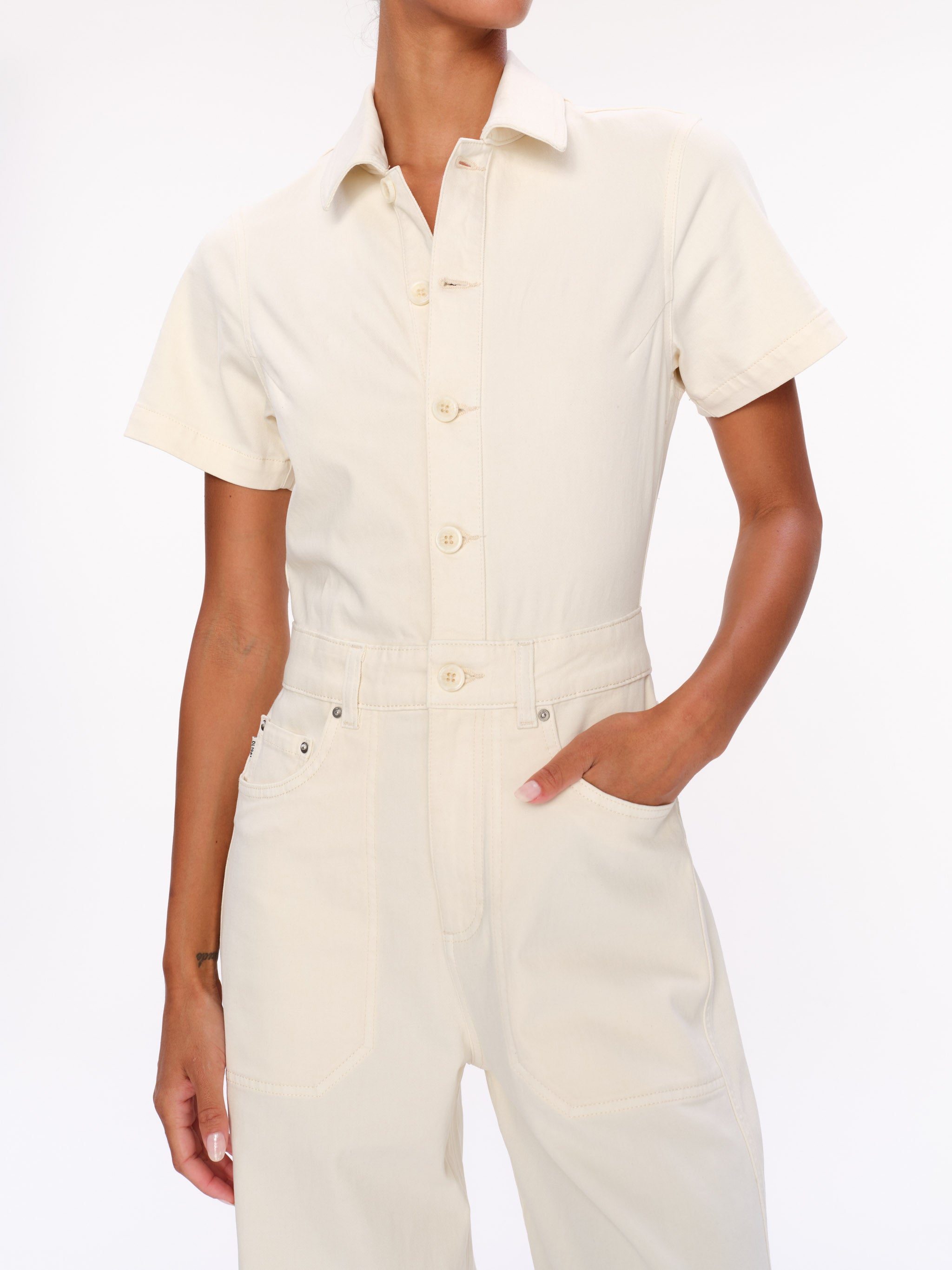 women's white jumpsuit