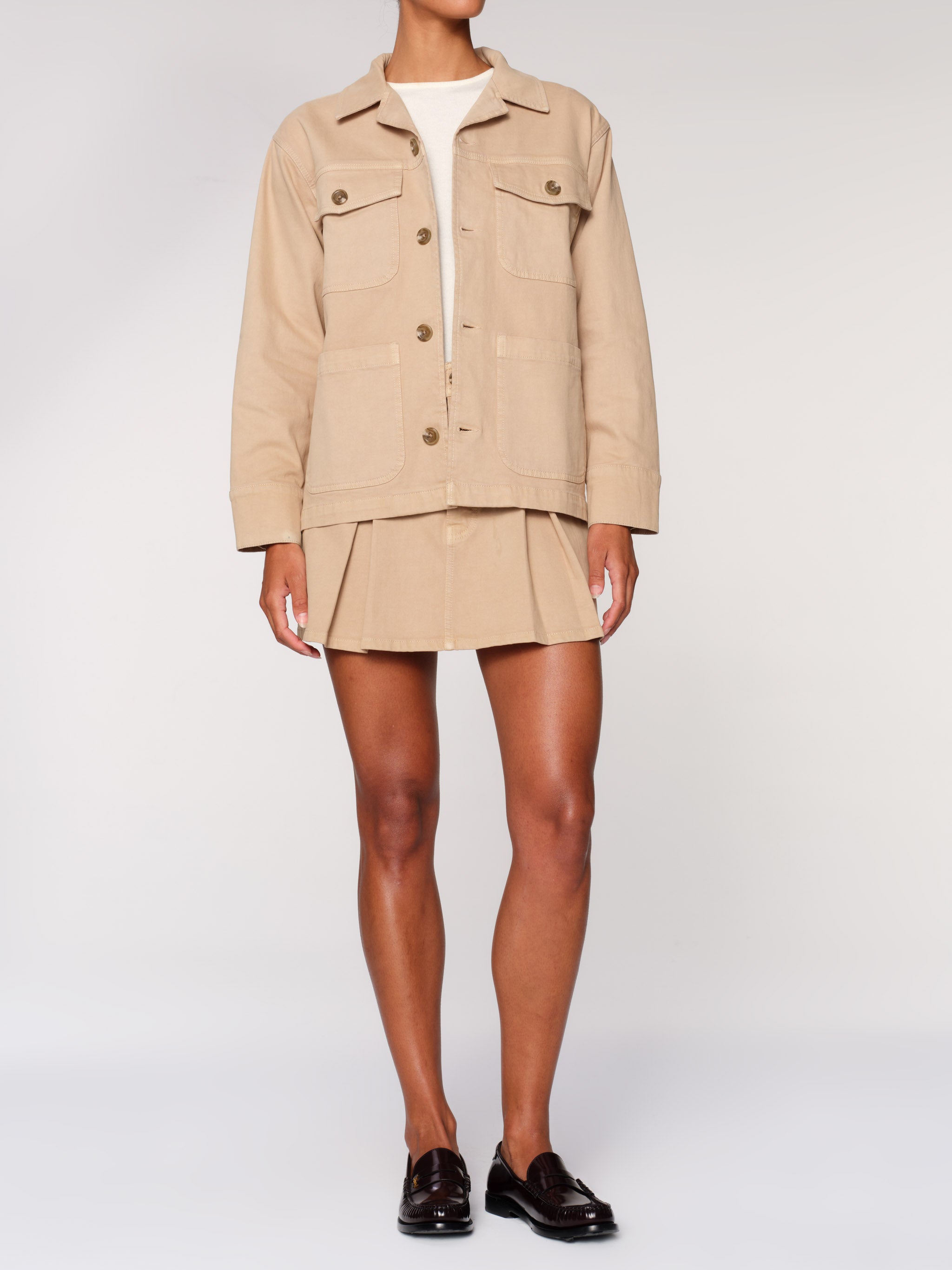 women's mini khaki skirt