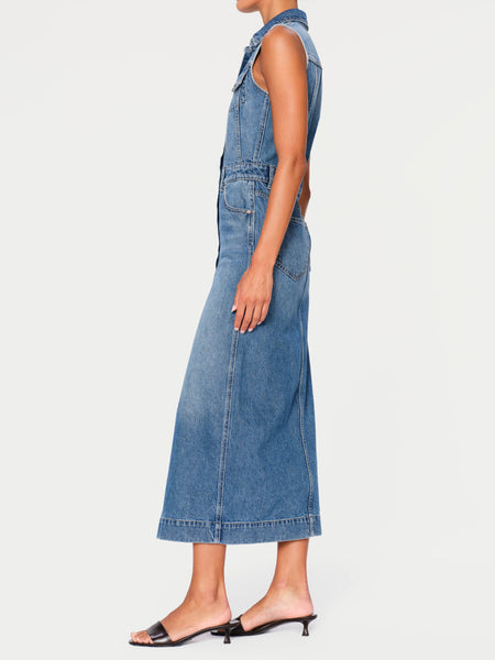 Vest Dress Sleeveless Midi | Endless Sea | DL1961 Premium Denim