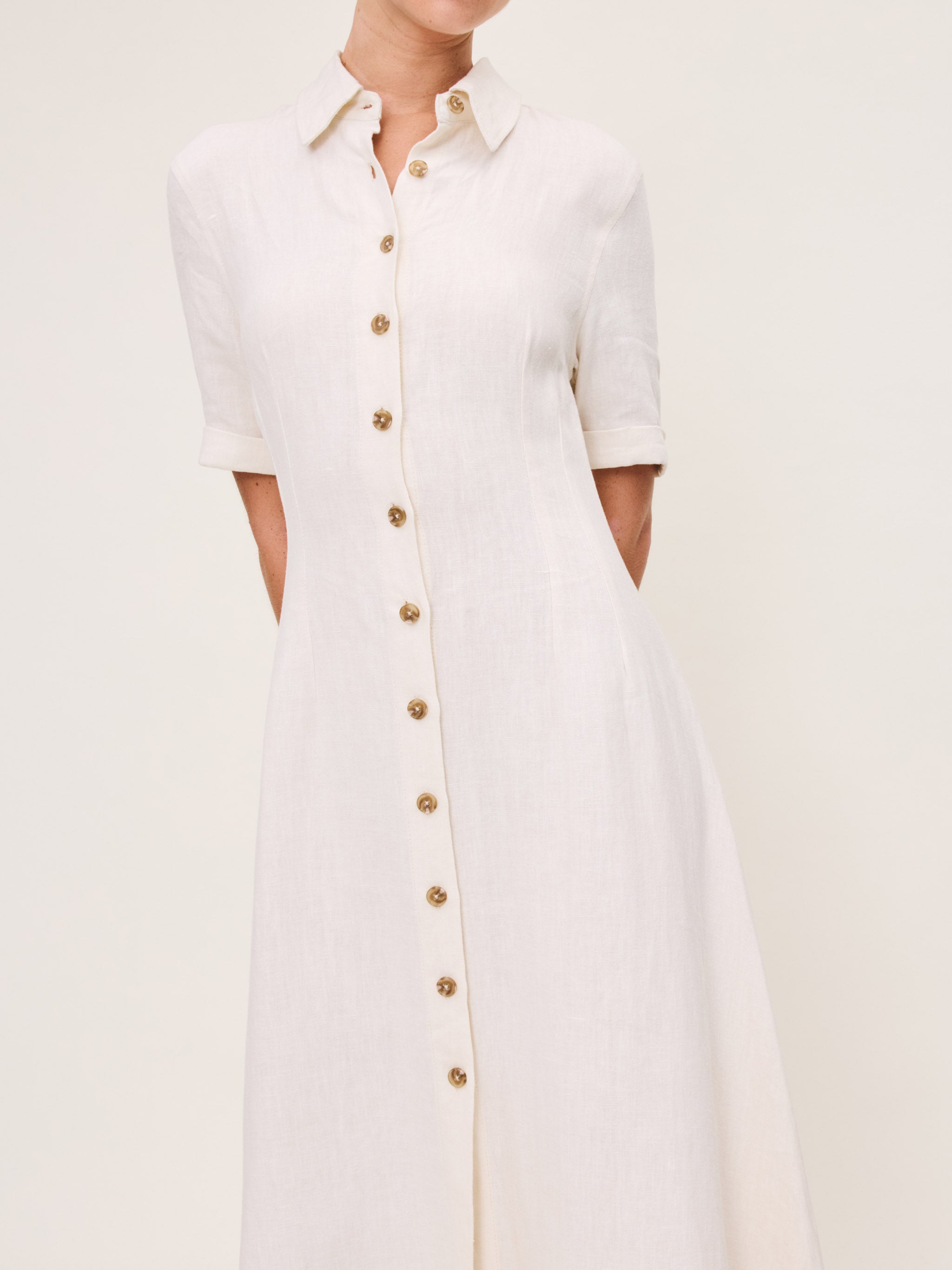 women's white dress