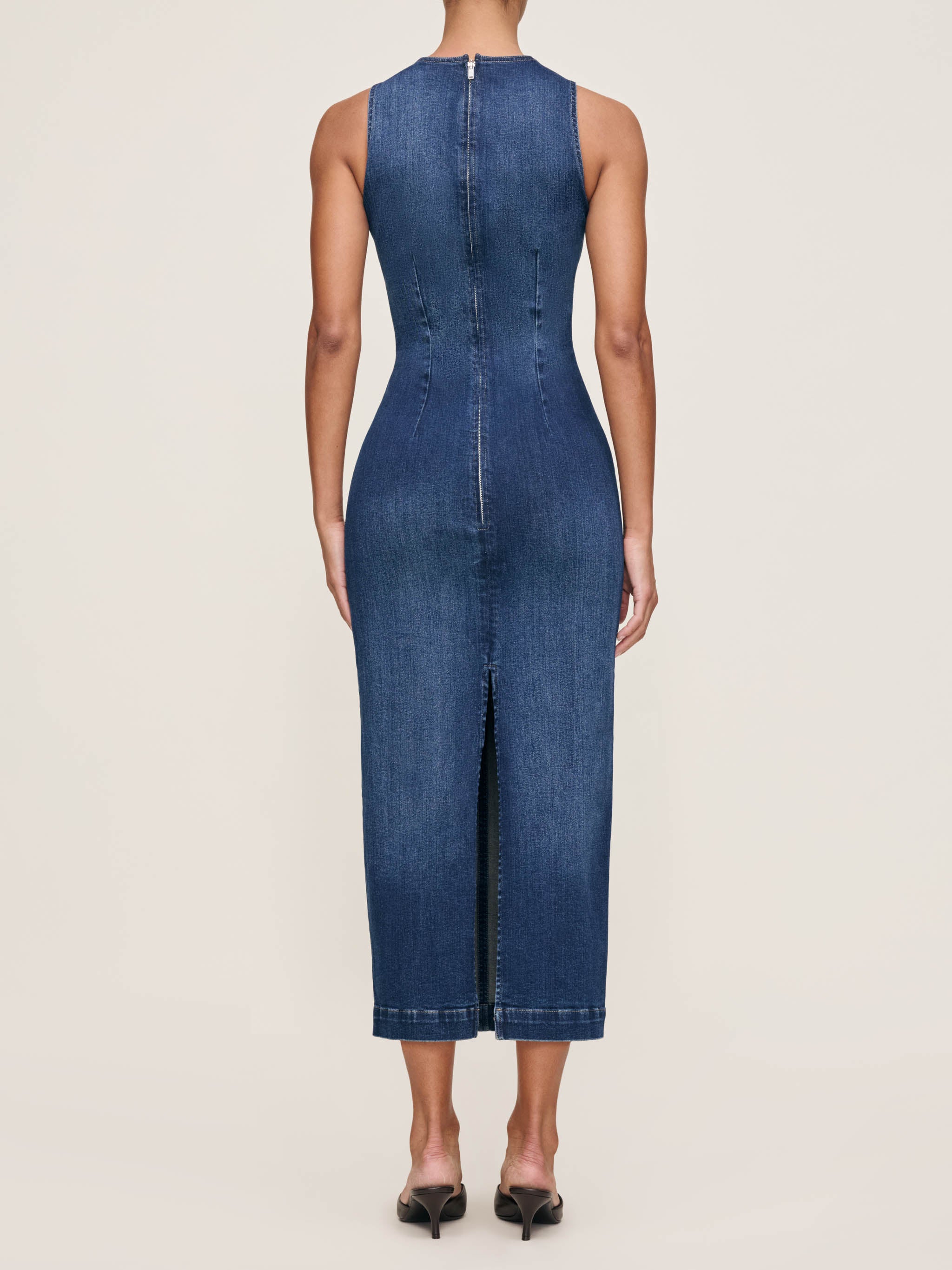 women's dress blue denim
