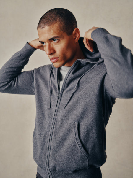 Zip-Up Hoodie | Charcoal Grey | DL1961 Premium Denim