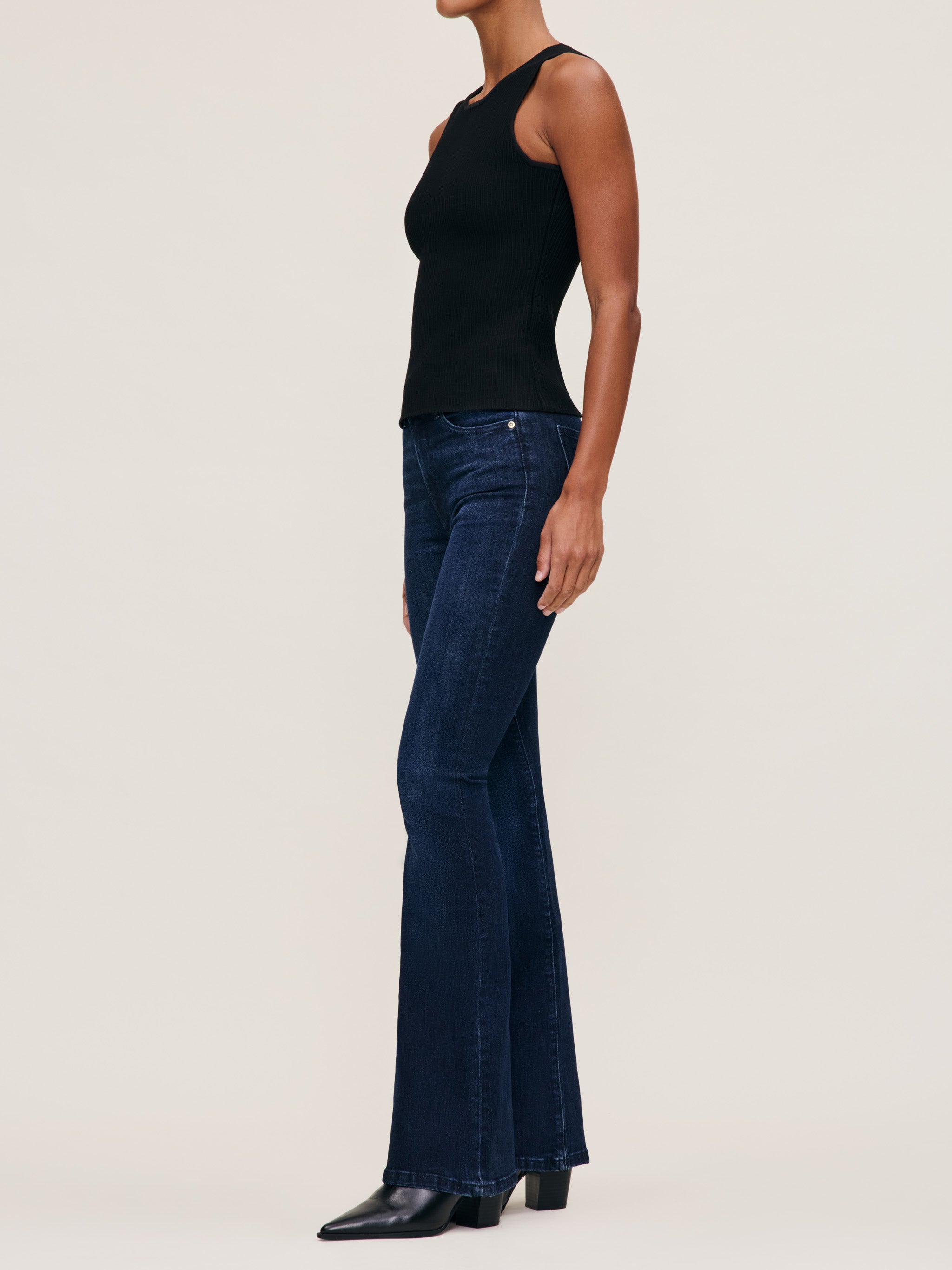 Women's Black Sculpting Racer Back Tank Top