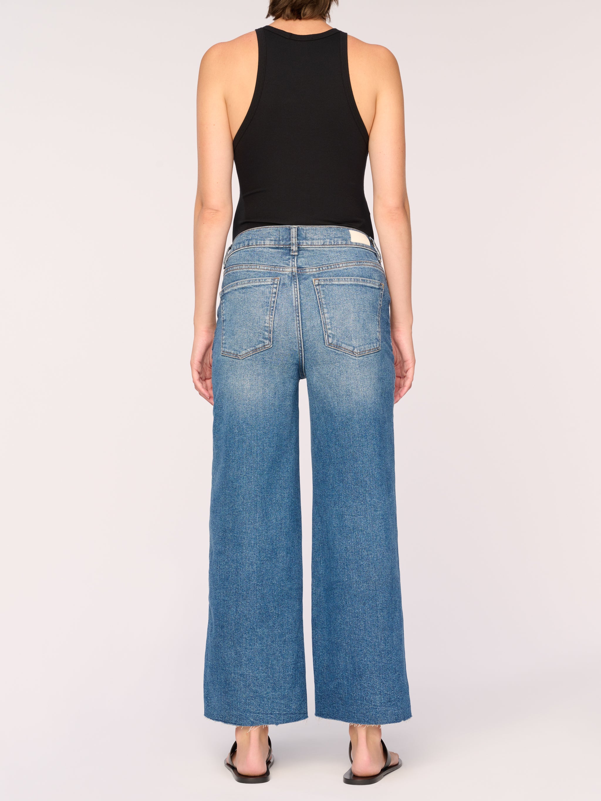 women's maternity wide leg blue jean