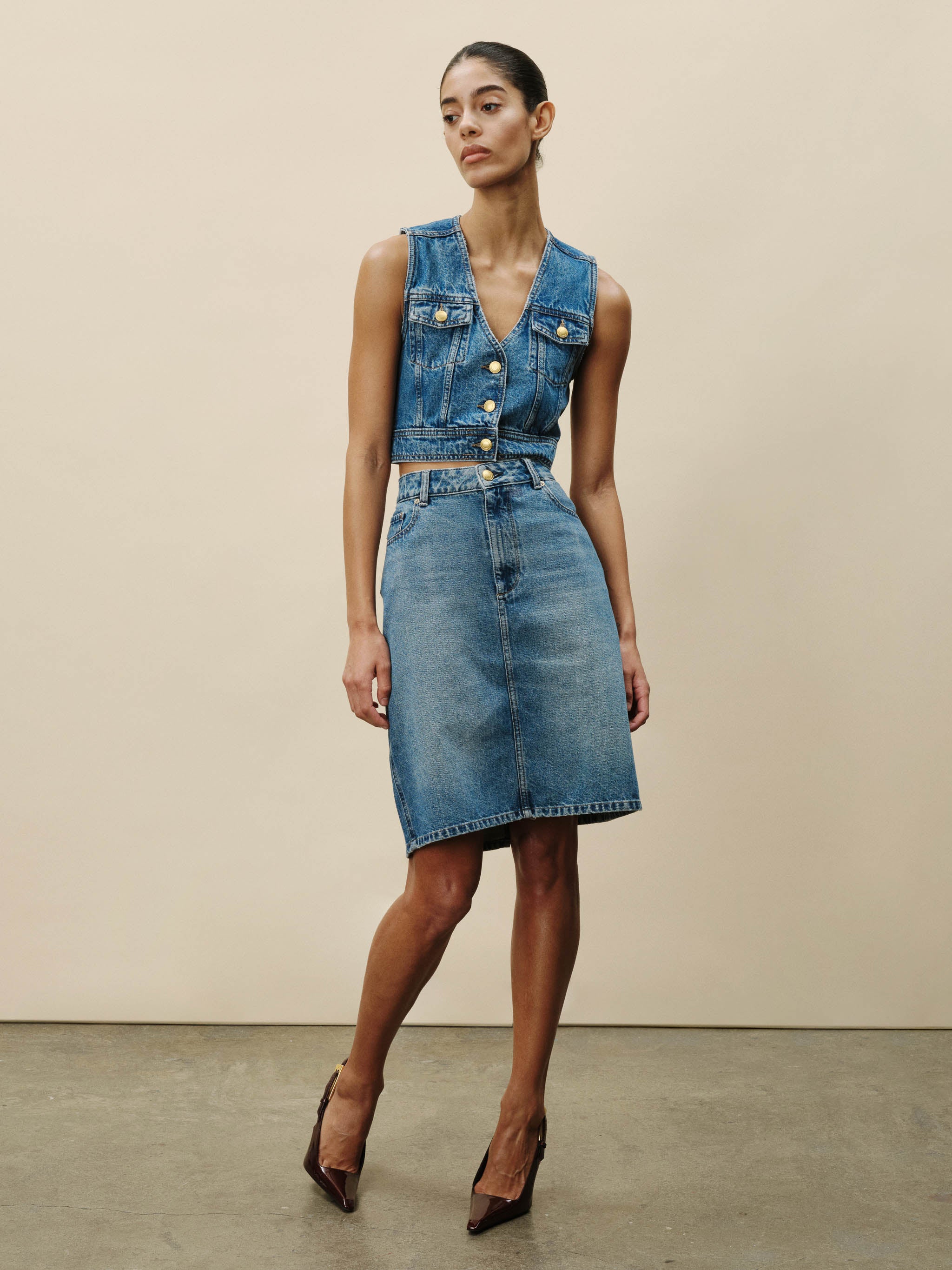 women's skirt blue jean