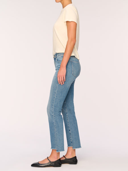 Mara Straight Mid Rise Instasculpt Ankle Jeans | Blue Current
