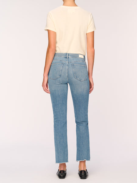 Mara Straight Mid Rise Instasculpt Ankle Jeans | Blue Current