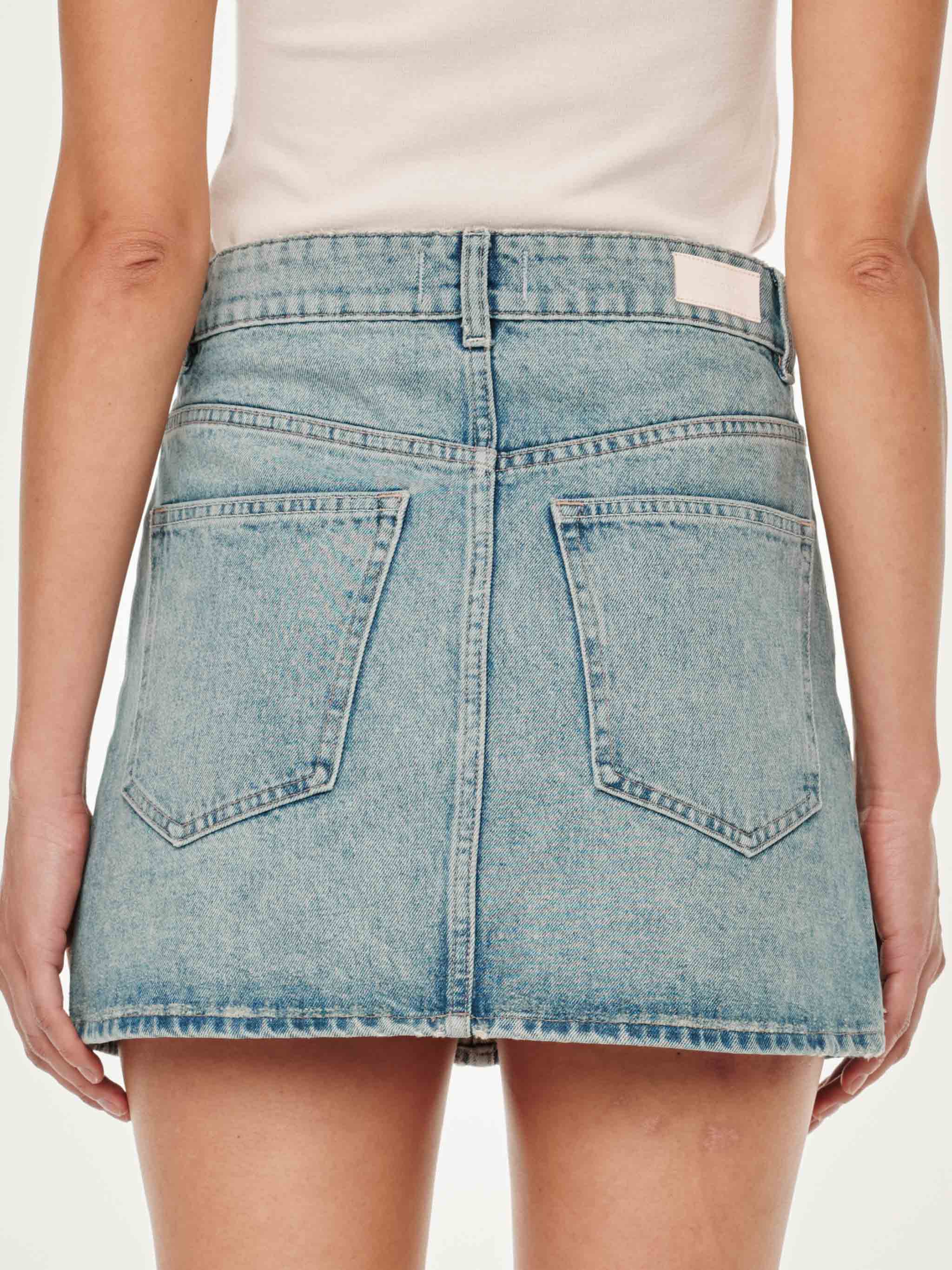 women's blue jean skirt