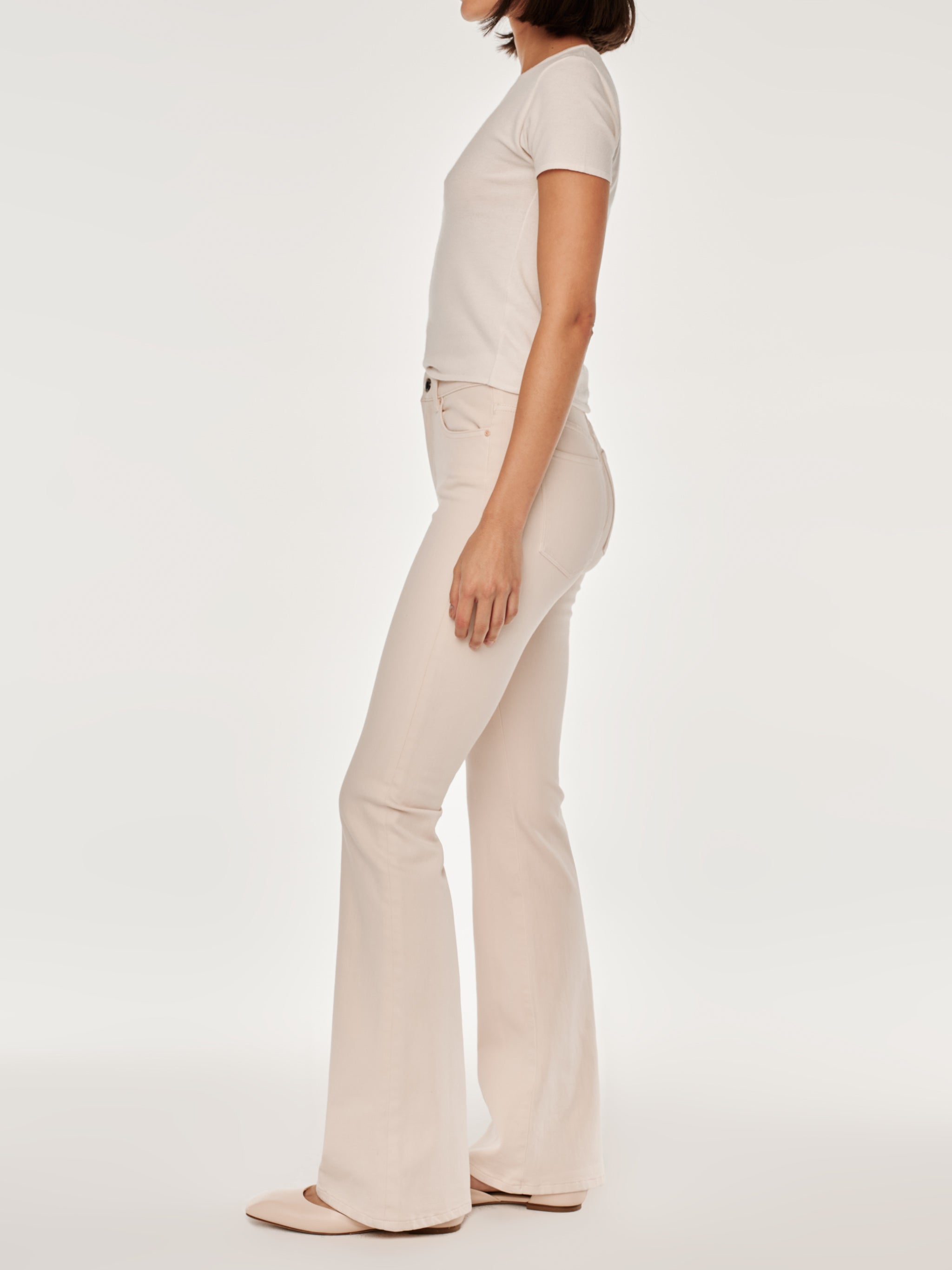 women's bootcut white jean