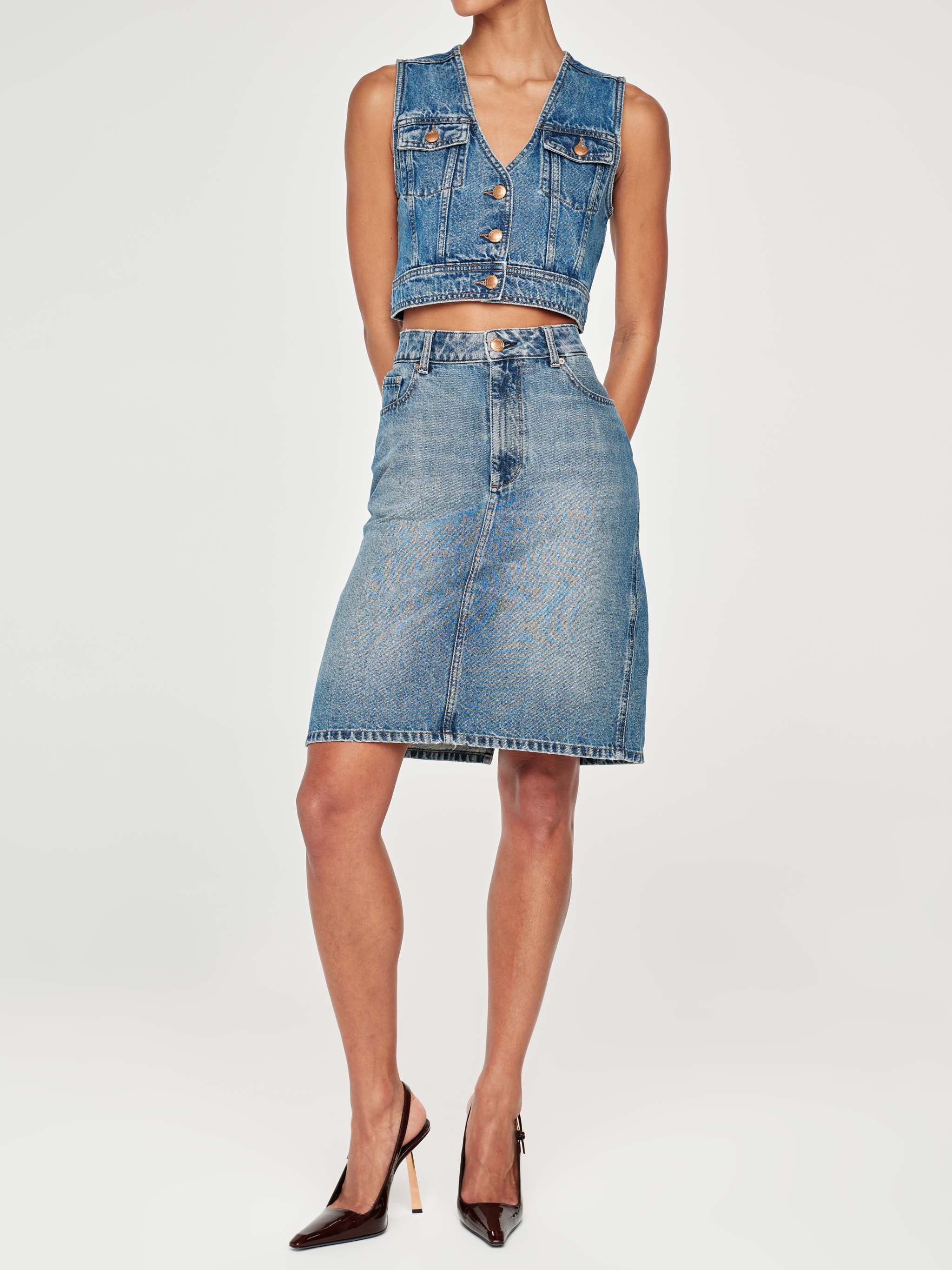 women's skirt blue jean