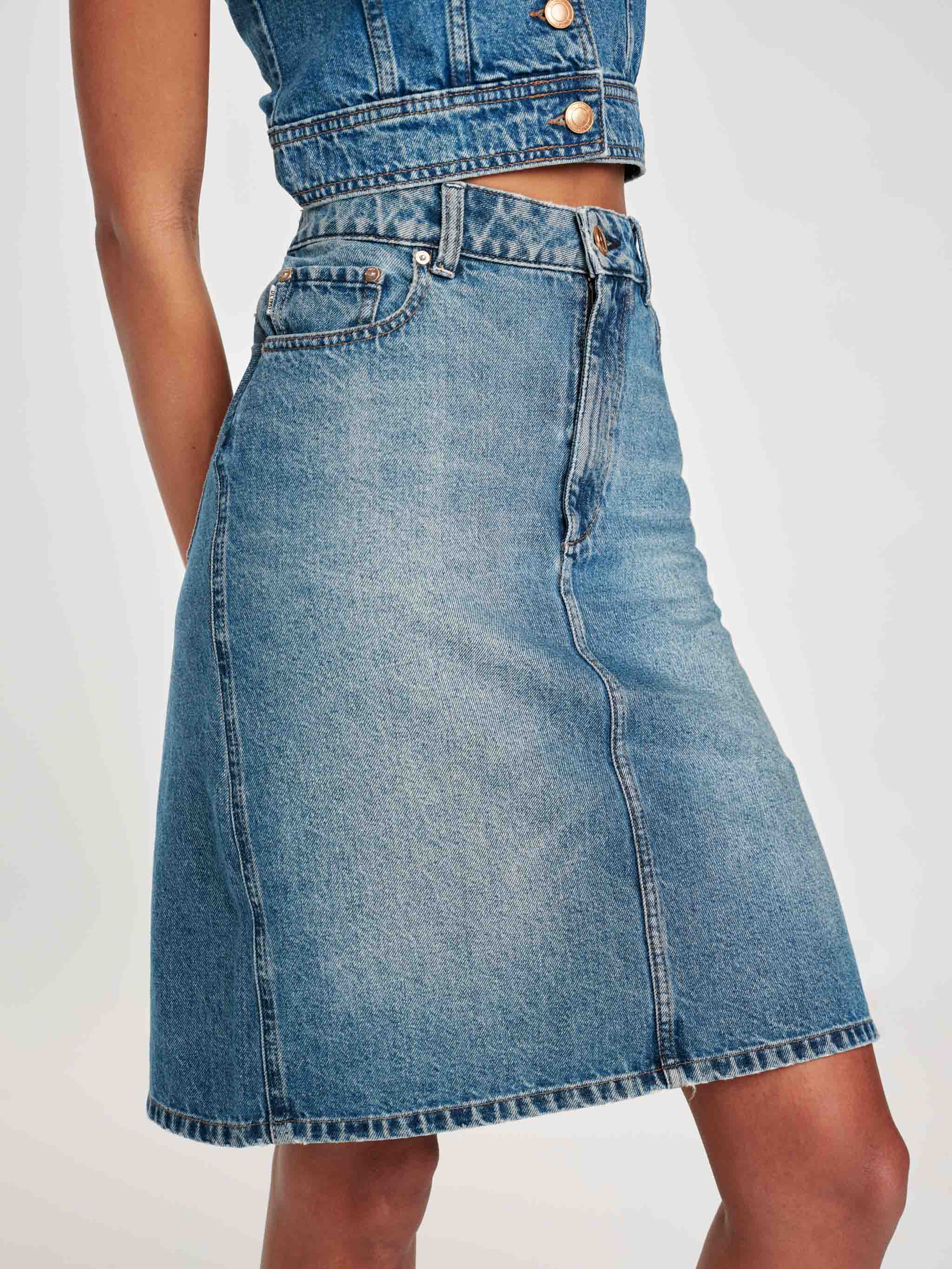 women's skirt blue jean