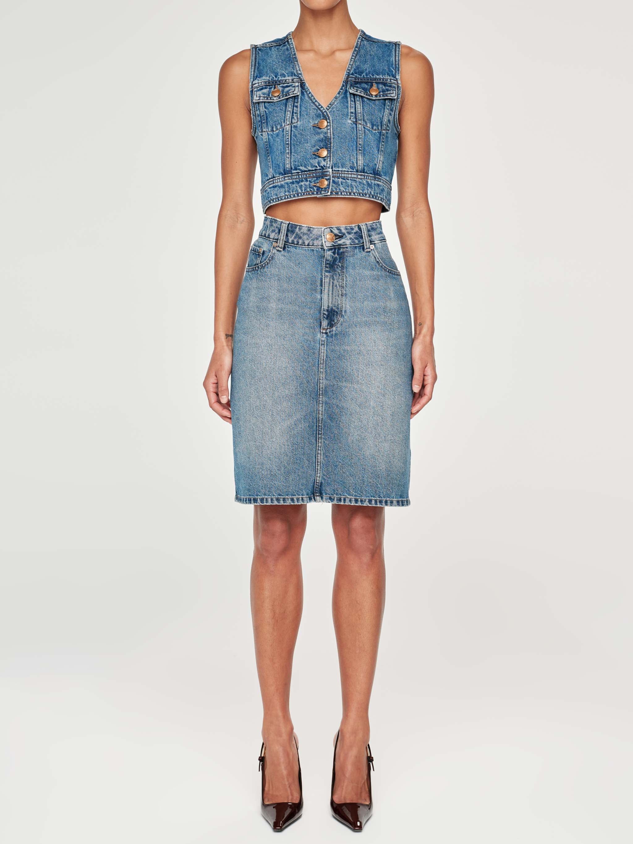 women's skirt blue jean