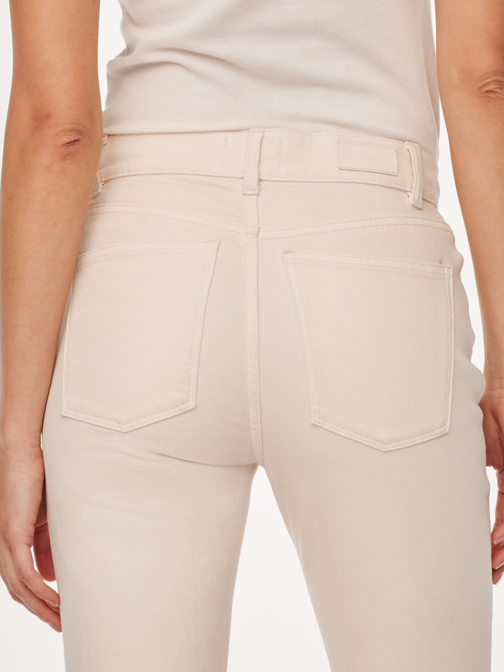 women's straight white jean