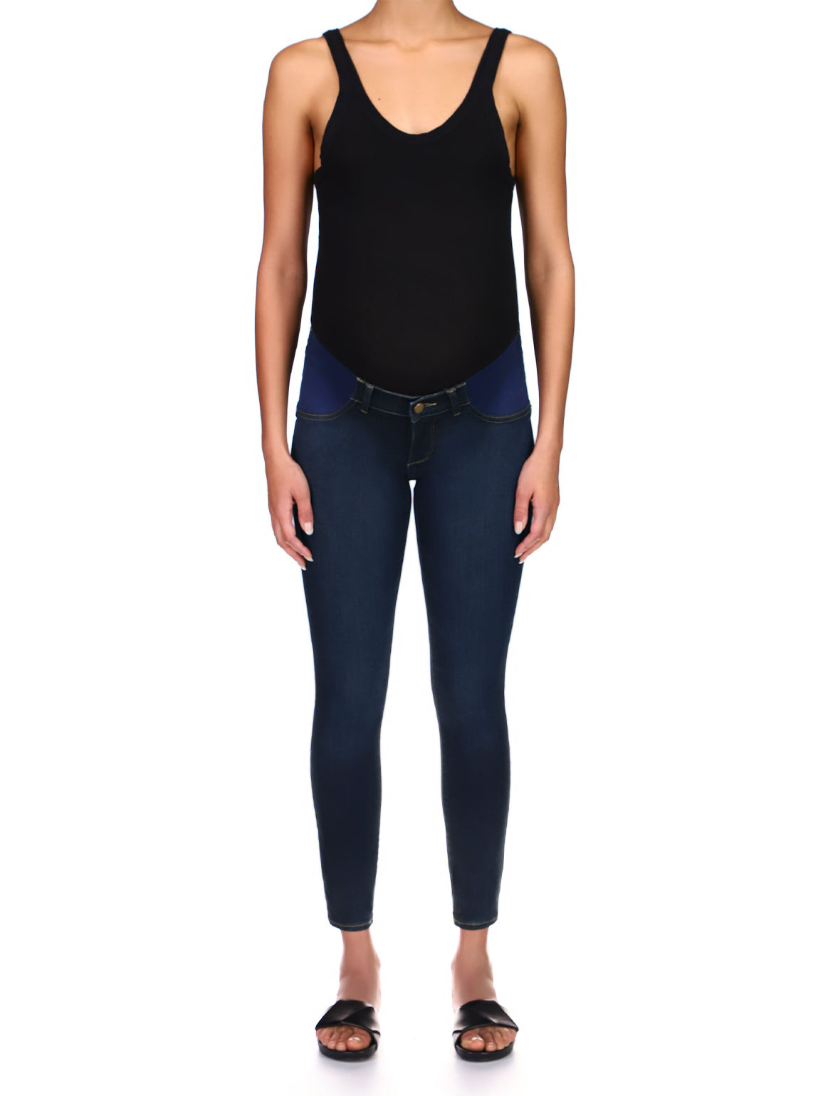 women's maternity skinny blue jean