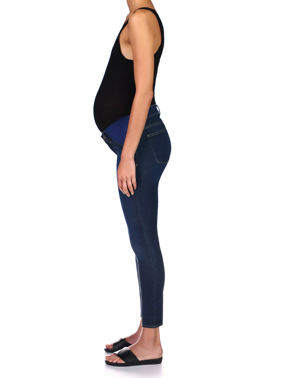 women's maternity skinny blue jean